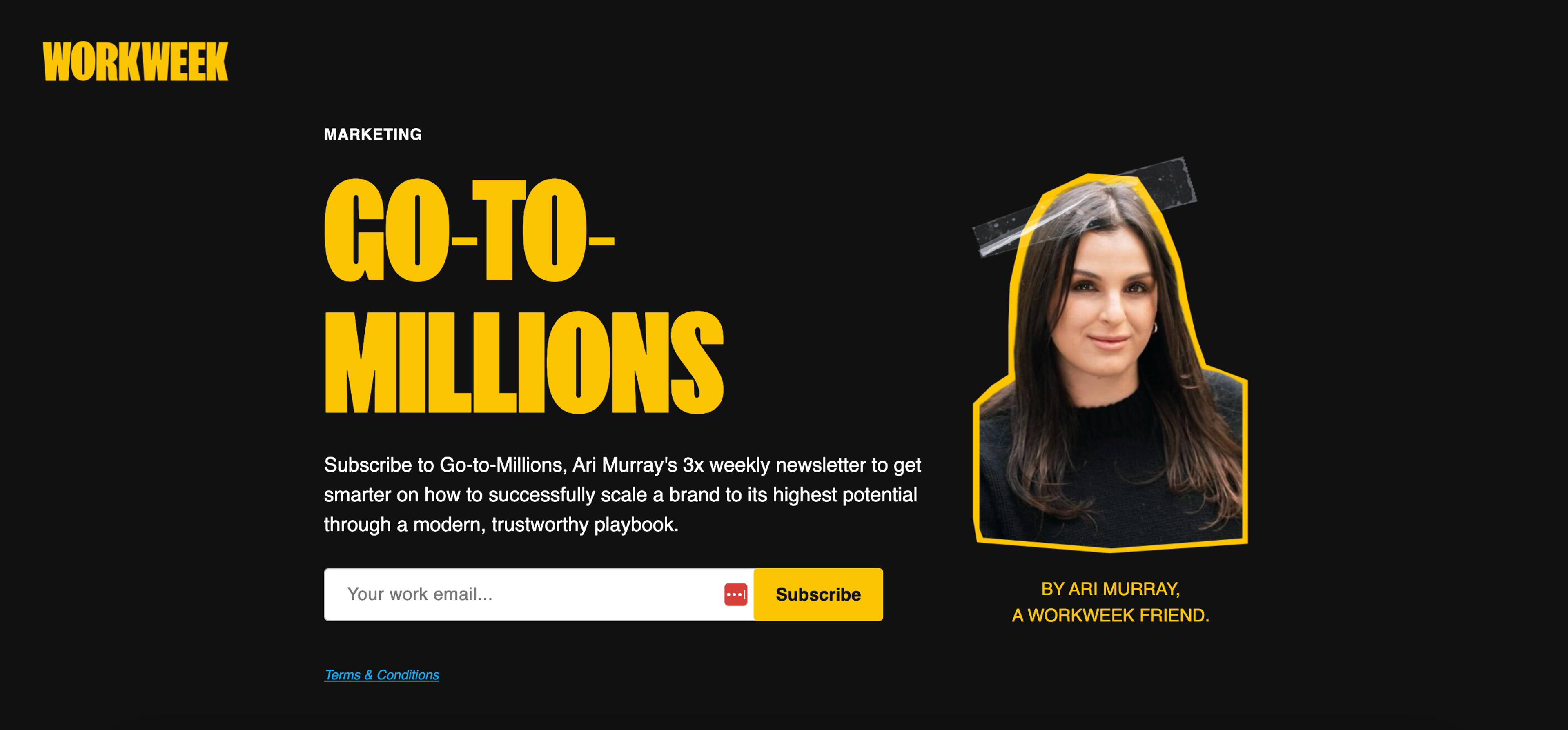 Go-to-Millions: Three times a week newsletter by Ari Murray, packed with growth strategies and marketing tips.