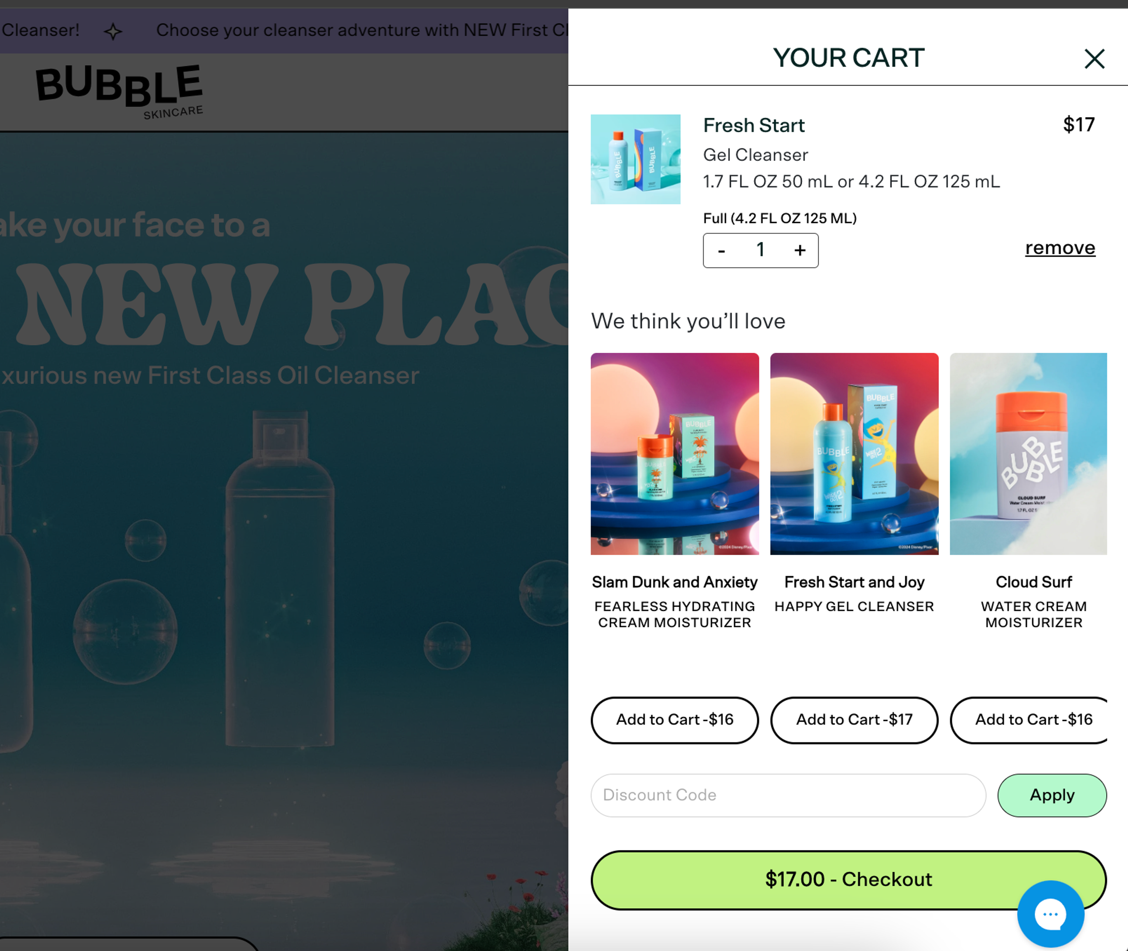 Bubble Skincare product recommendations