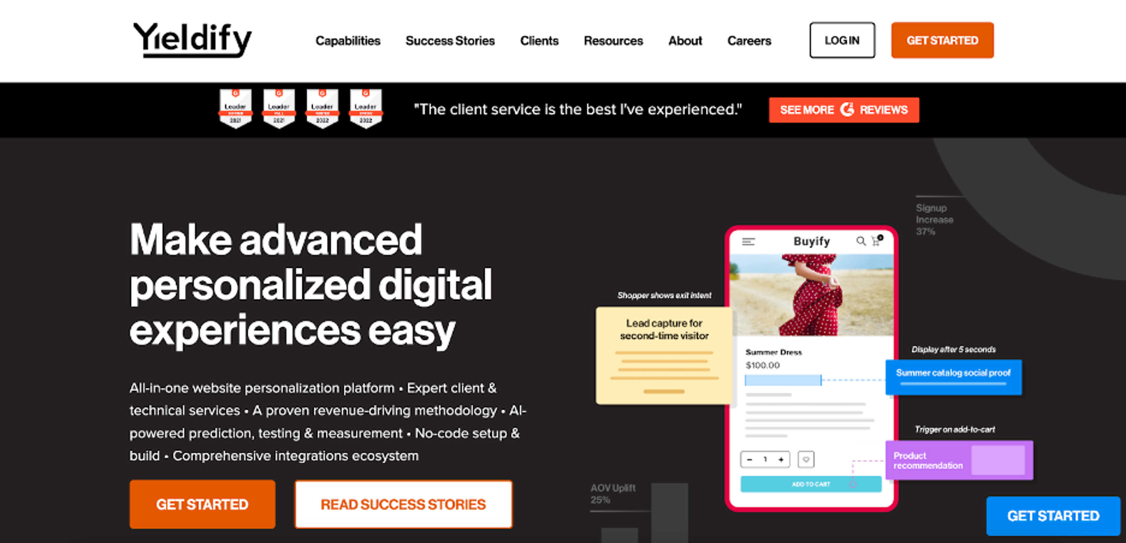 Yieldify, one of the best tools to collect email addresses