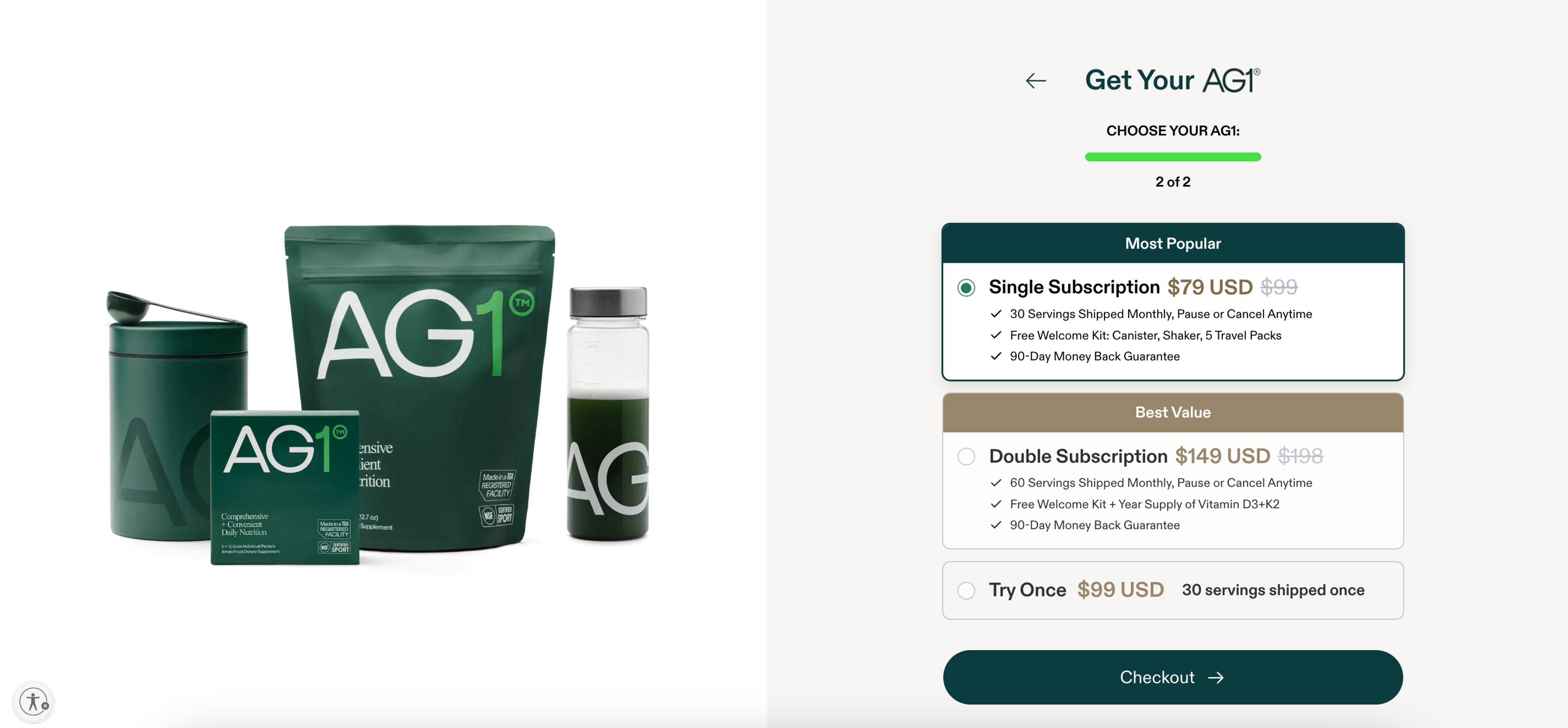 AG1 subscription model