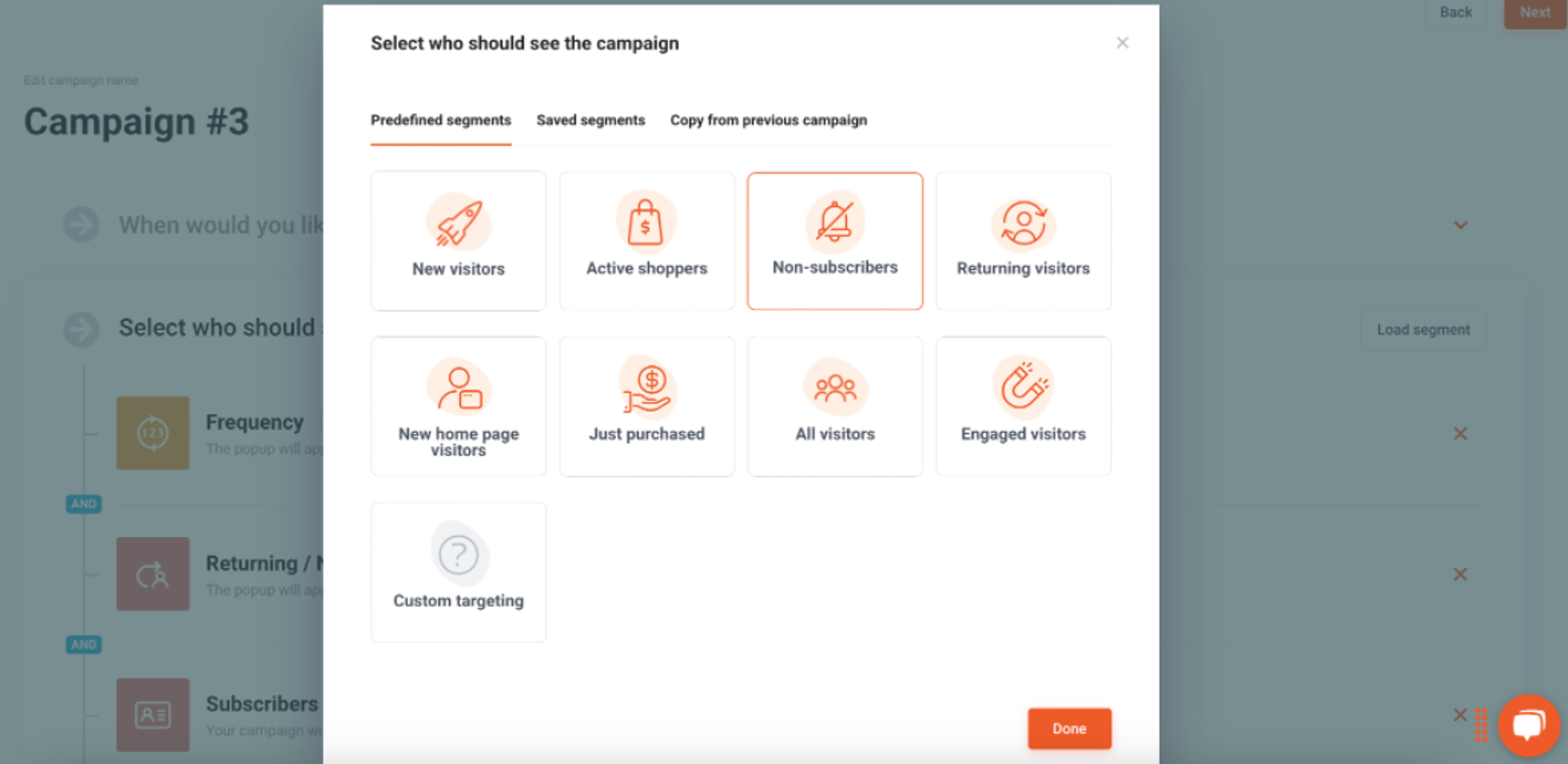 Pre-defined segments in OptiMonk