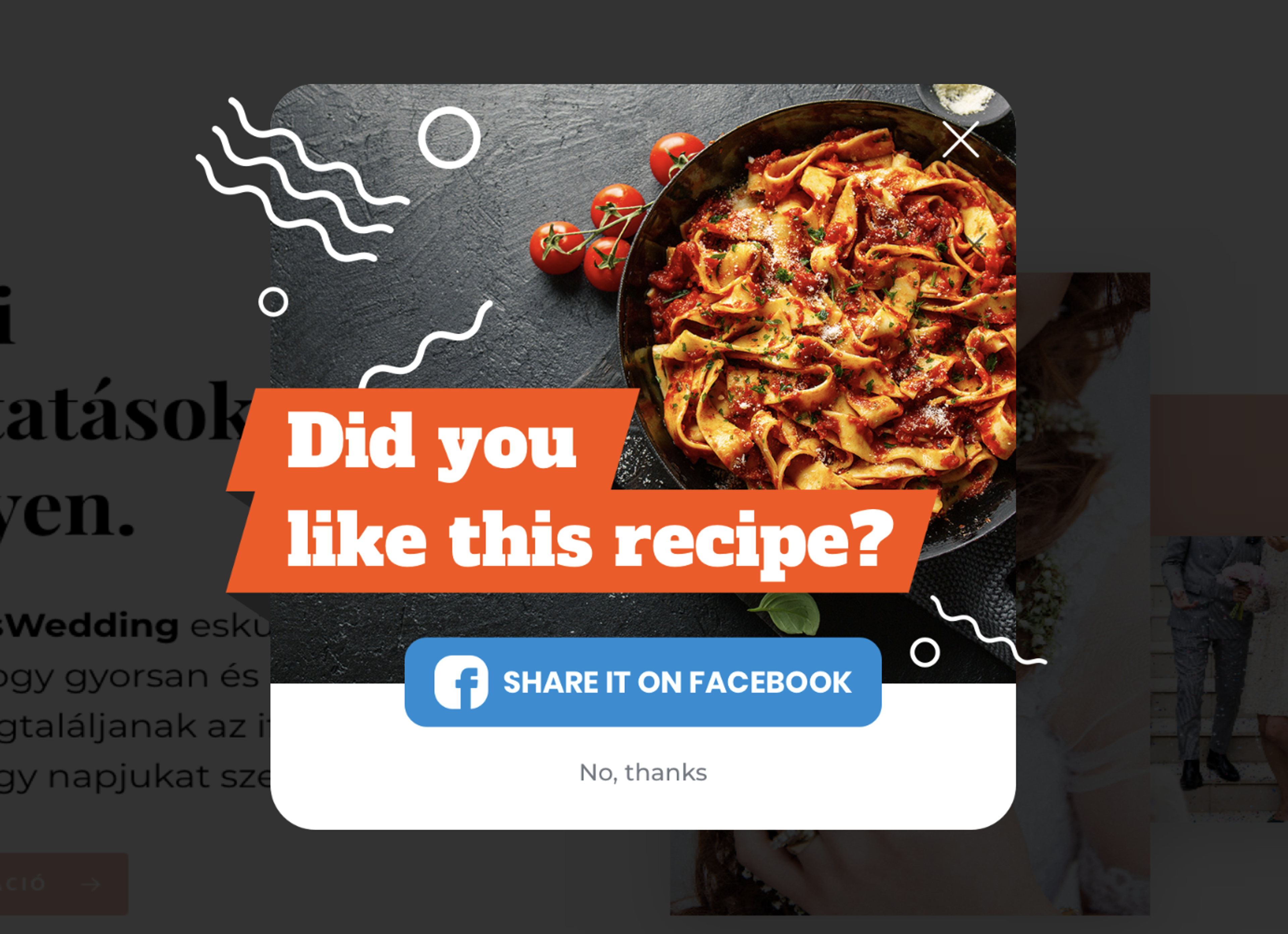 Collect Facebook shares with a popup