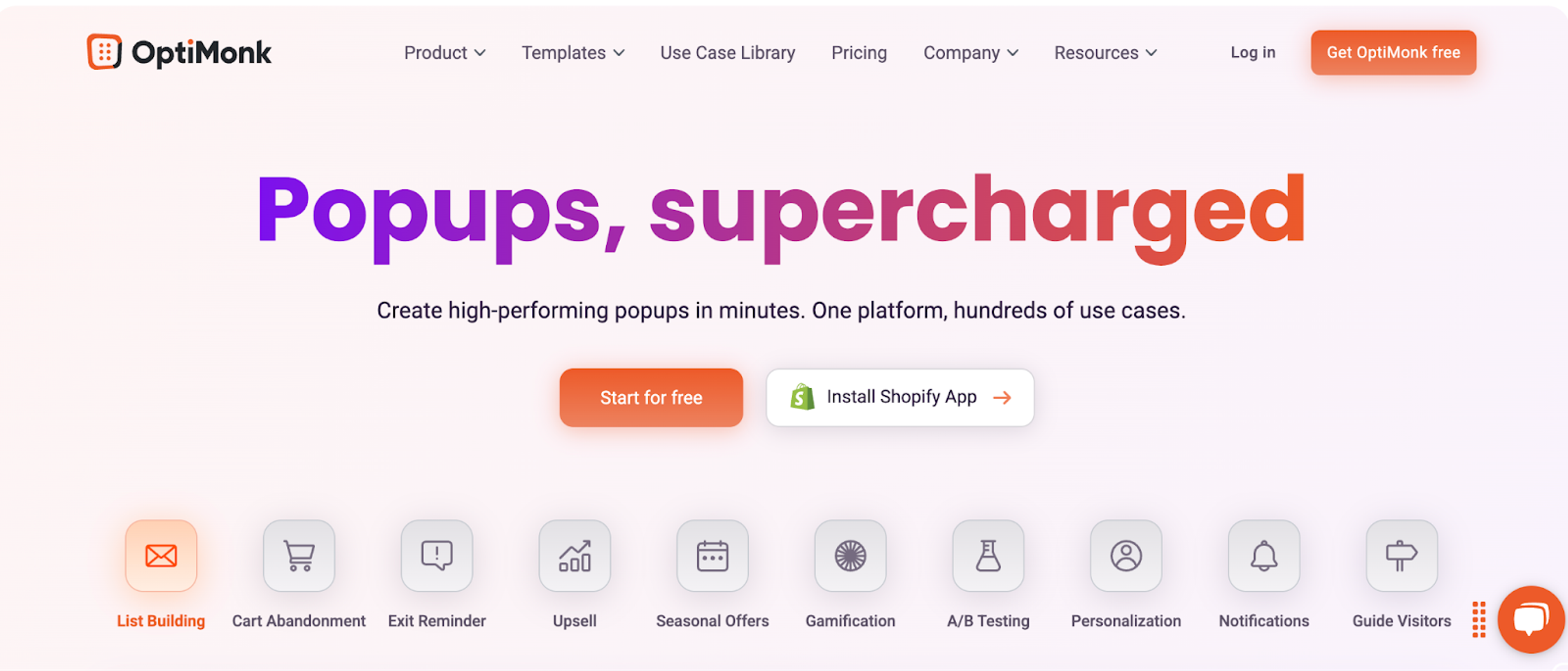 Increase website's conversion rate with OptiMonk.