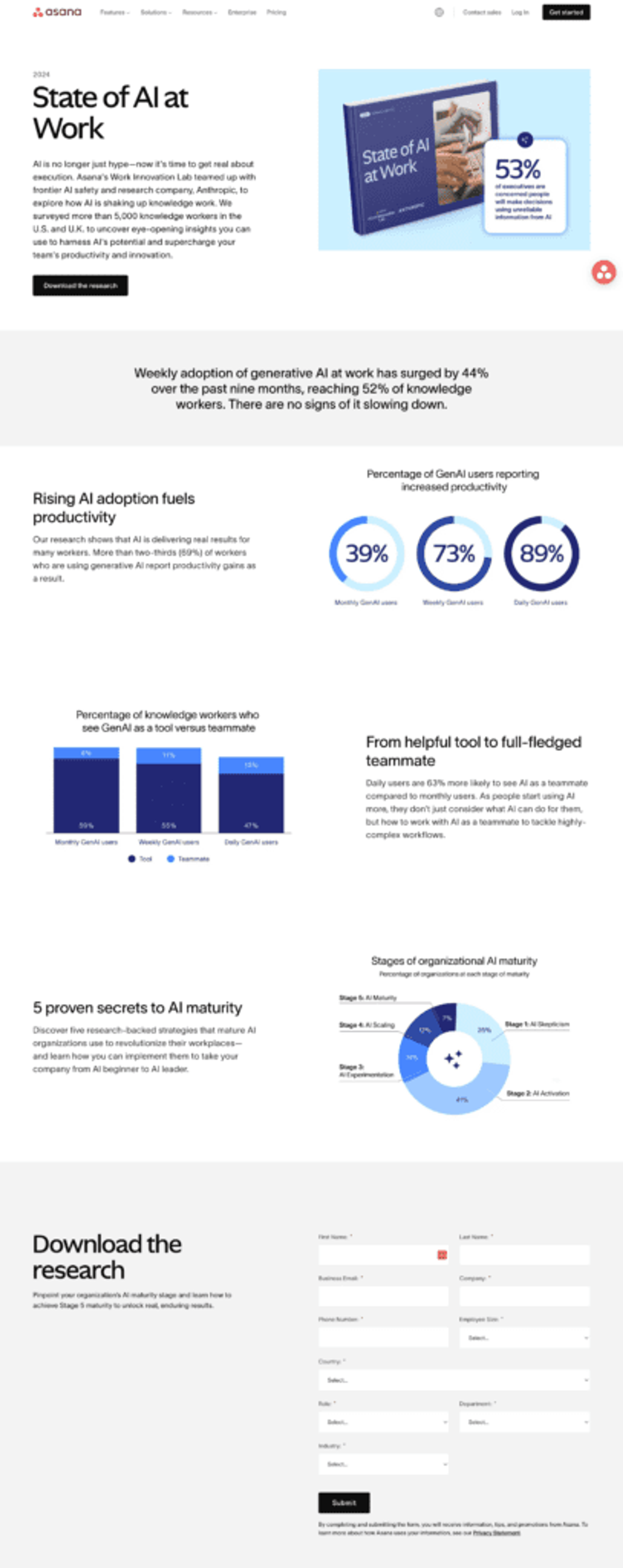 Asana squeeze page example