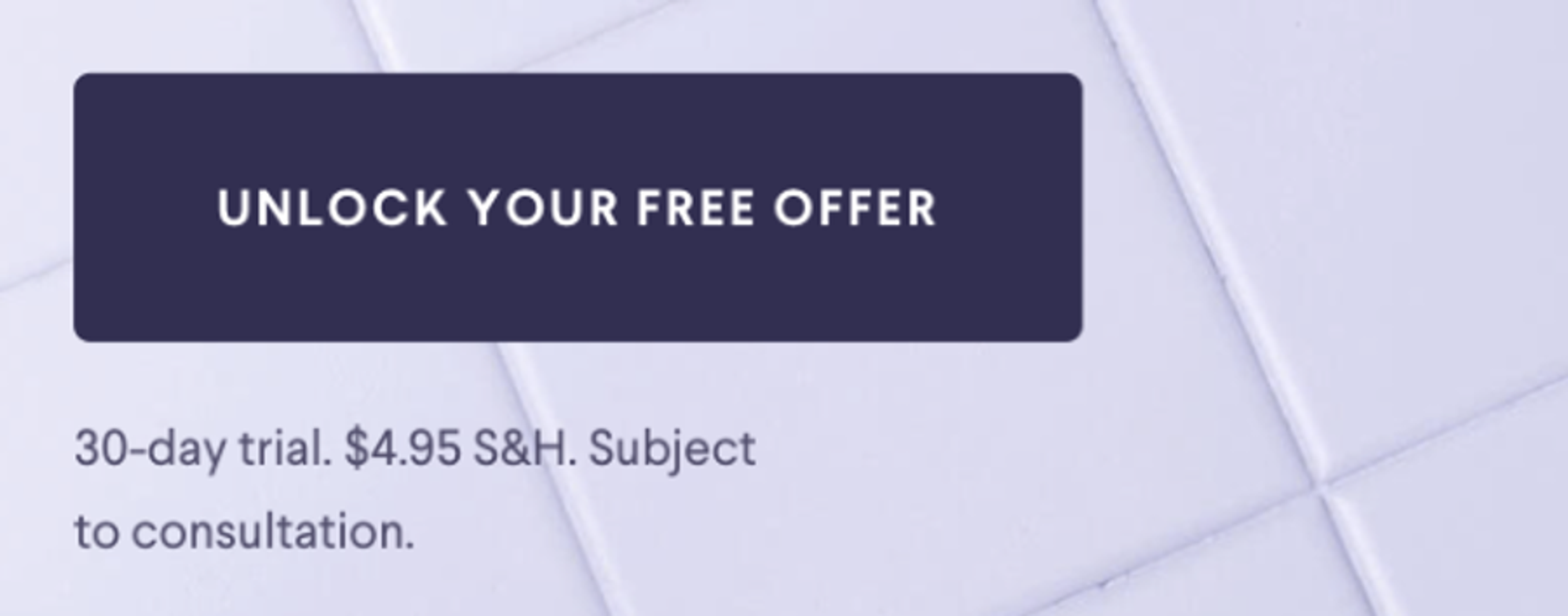 Mobile landing page example from Curology