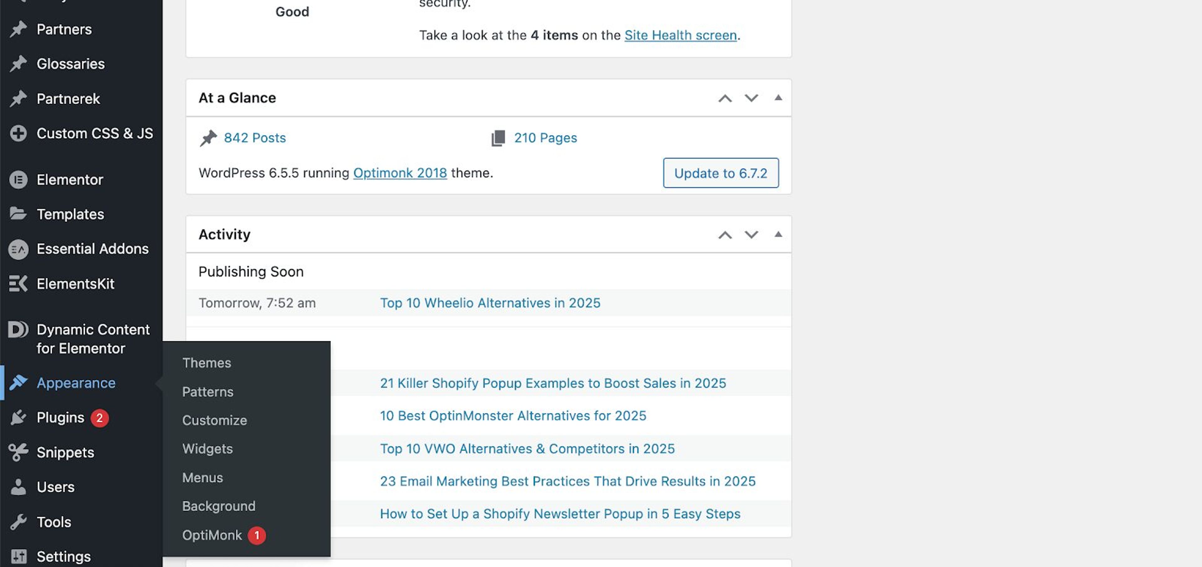 Install popup maker OptiMonk to your WordPress Website.