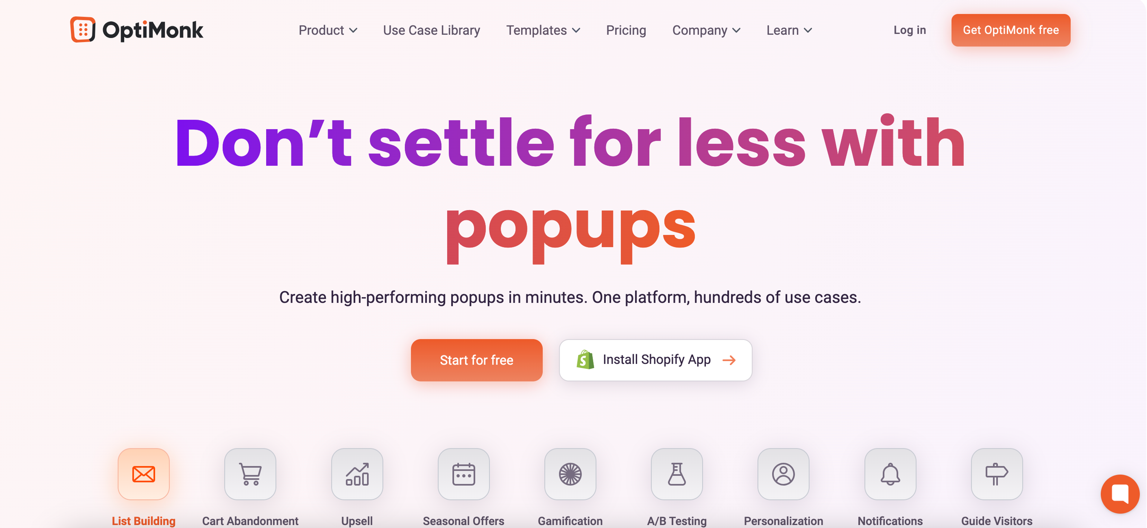 OptiMonk is one of the best Wishpond alternatives when it comes to popups