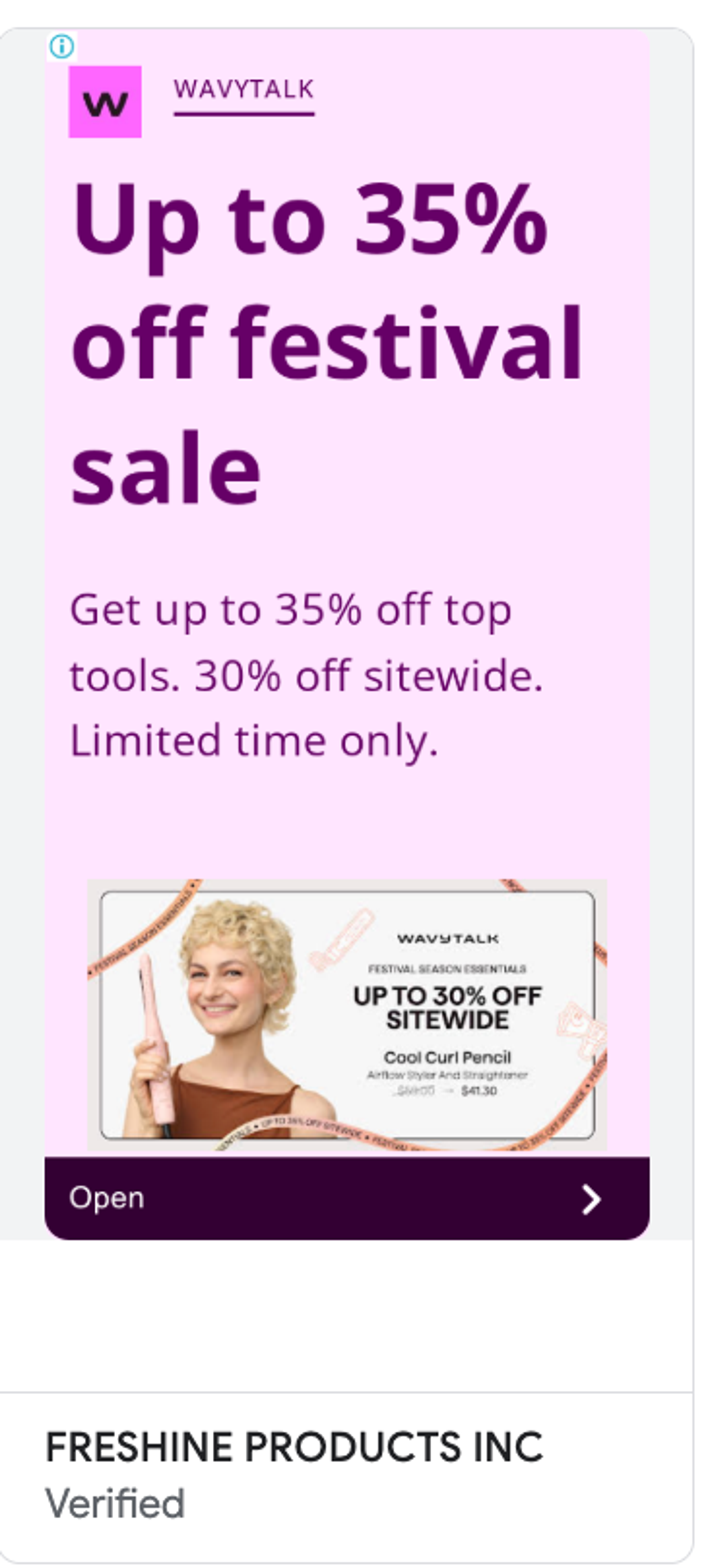 Wavytalk Google Ad