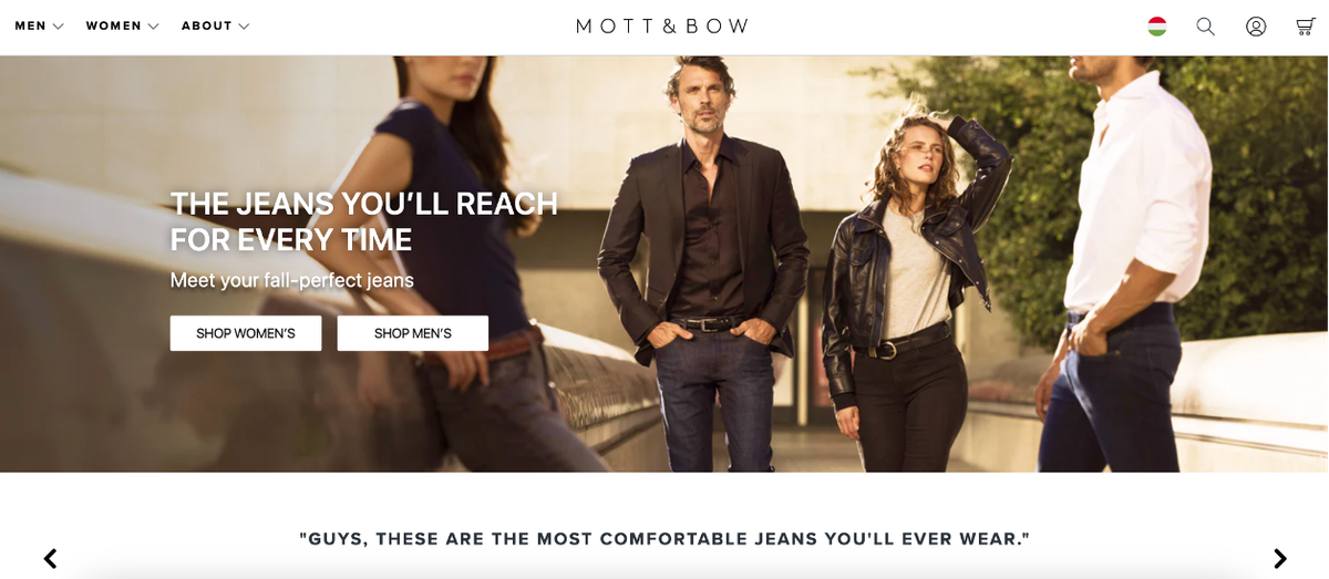 Mott &amp; Bow website