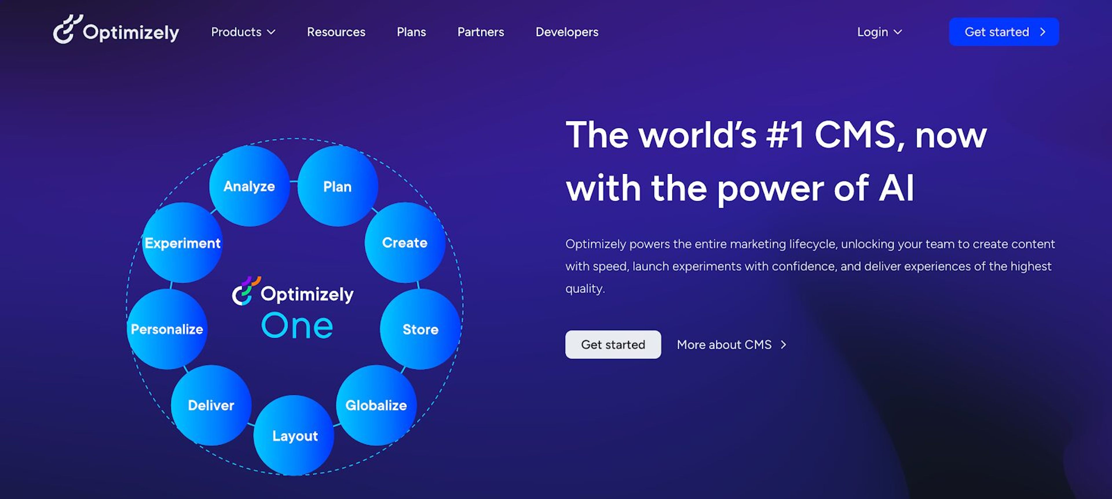 Optimizely enterprise-level A/B testing and experimentation platform for Shopify stores.