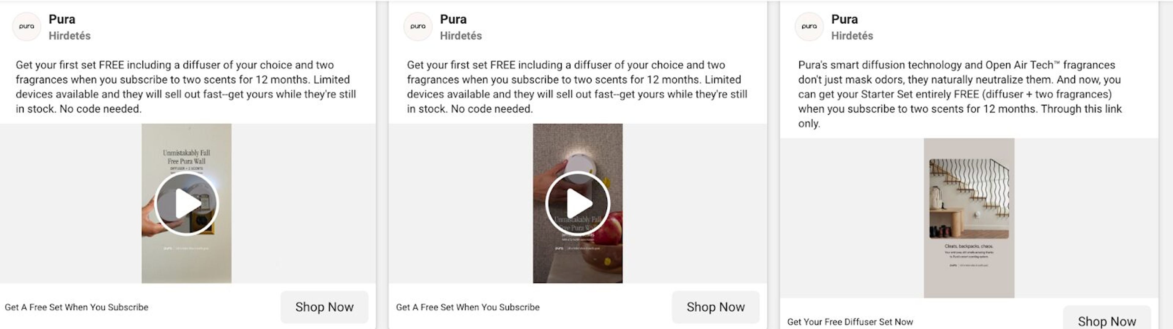 Pura ads