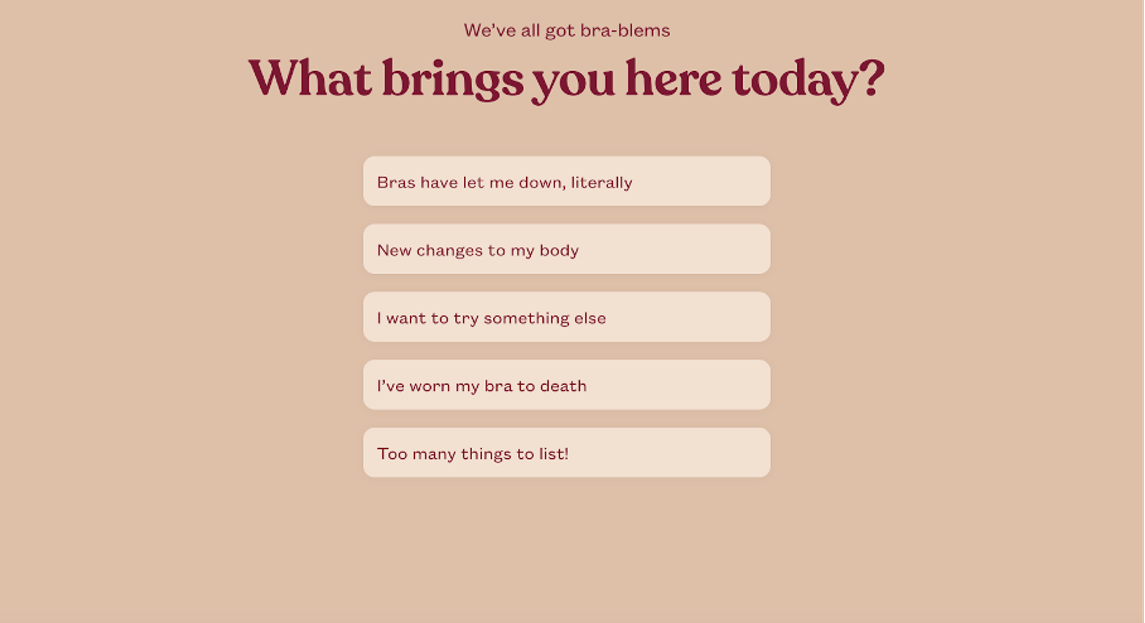 A quiz funnel from ThirdLove