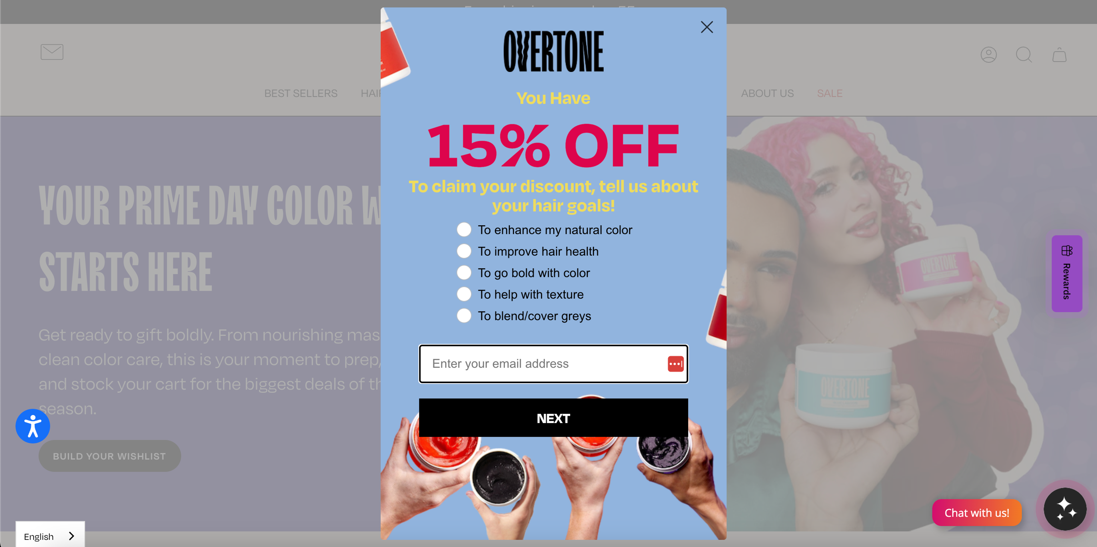Overtone has multi-step popup