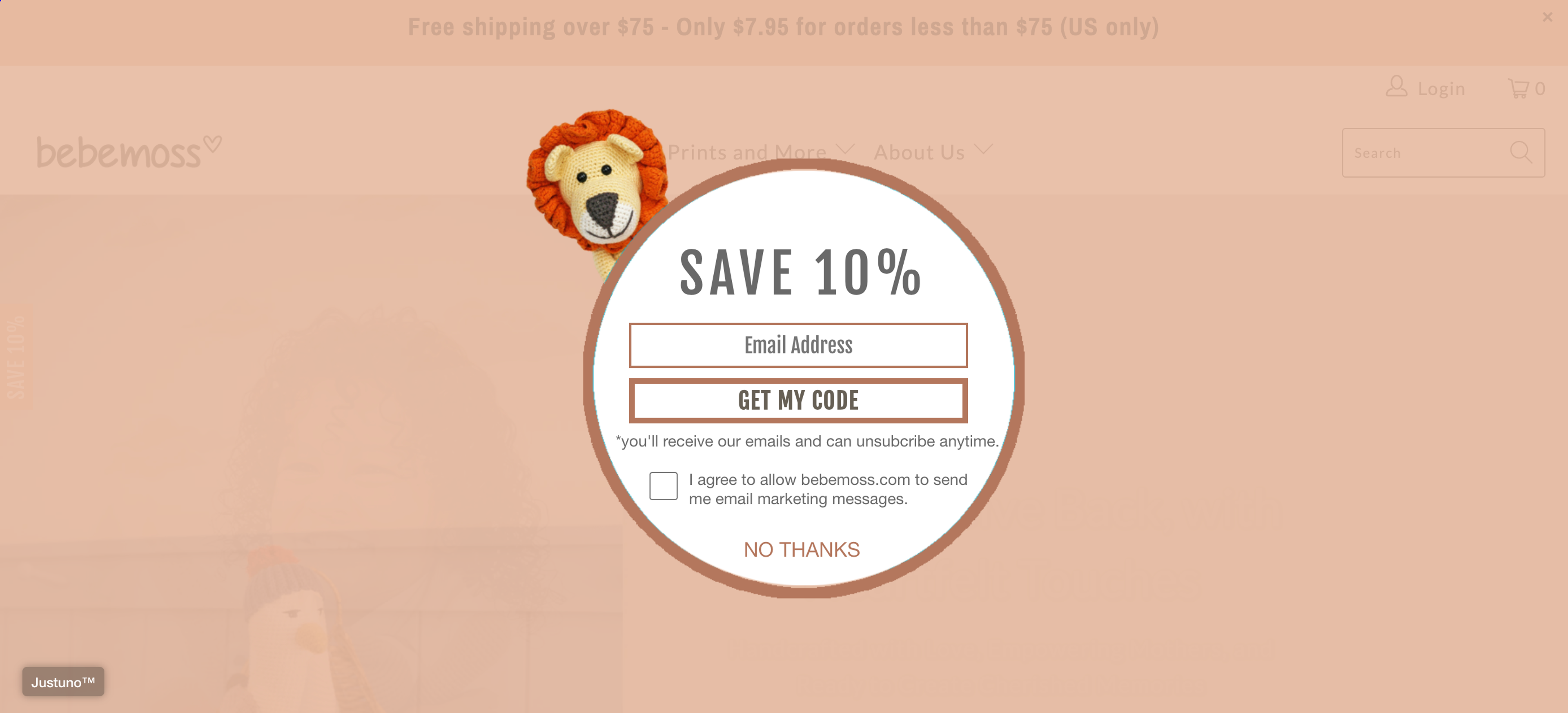 Bebemoss offers new customers 10% discount.