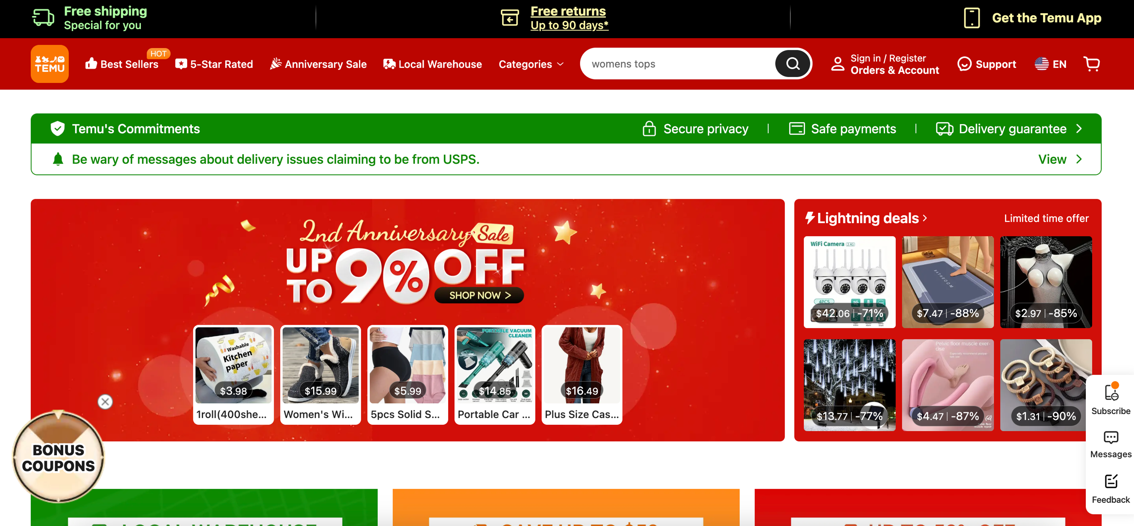 Temu a popular Chinese online platform