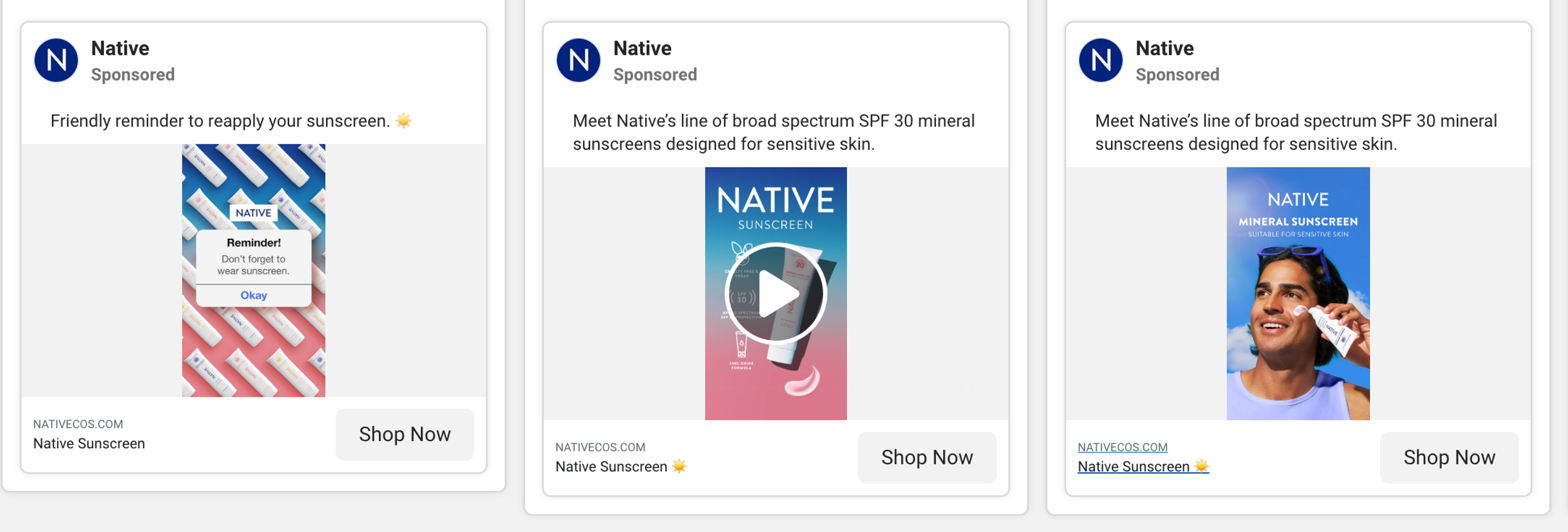 Native Deodorant paid ads