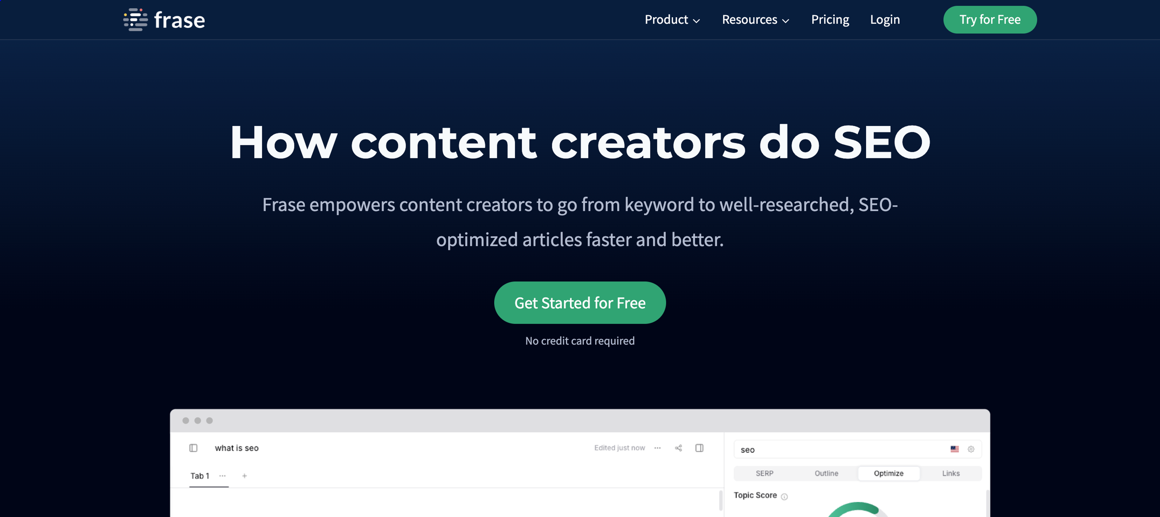 Create compelling content with Frase.