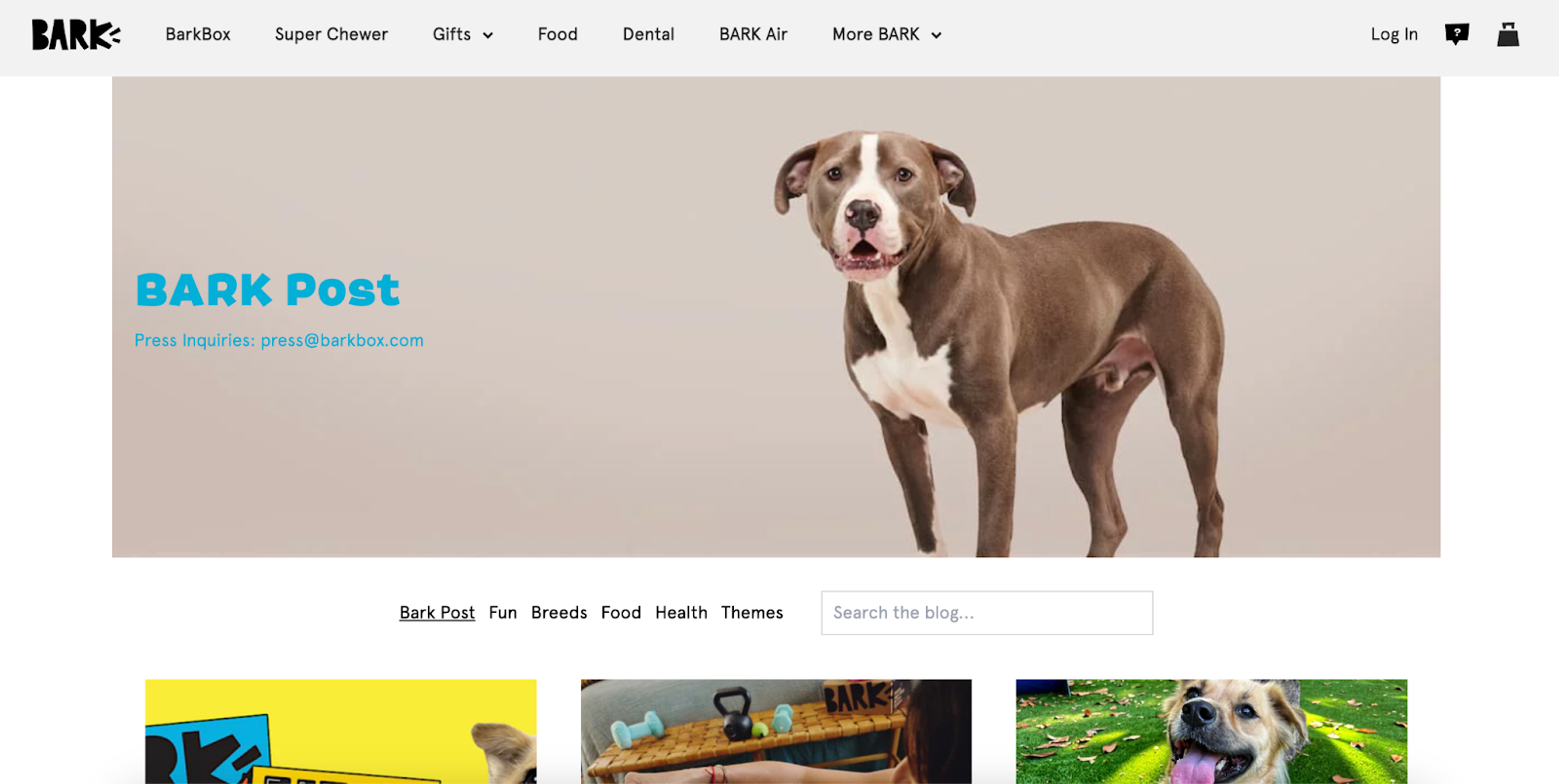 There is also a blog page on the BARK website.