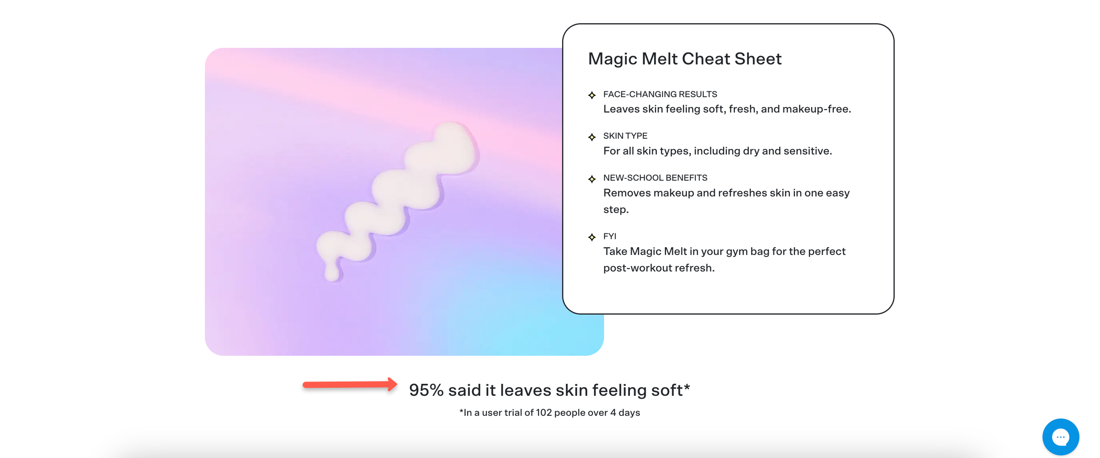 Bubble Skincare product page with social proof