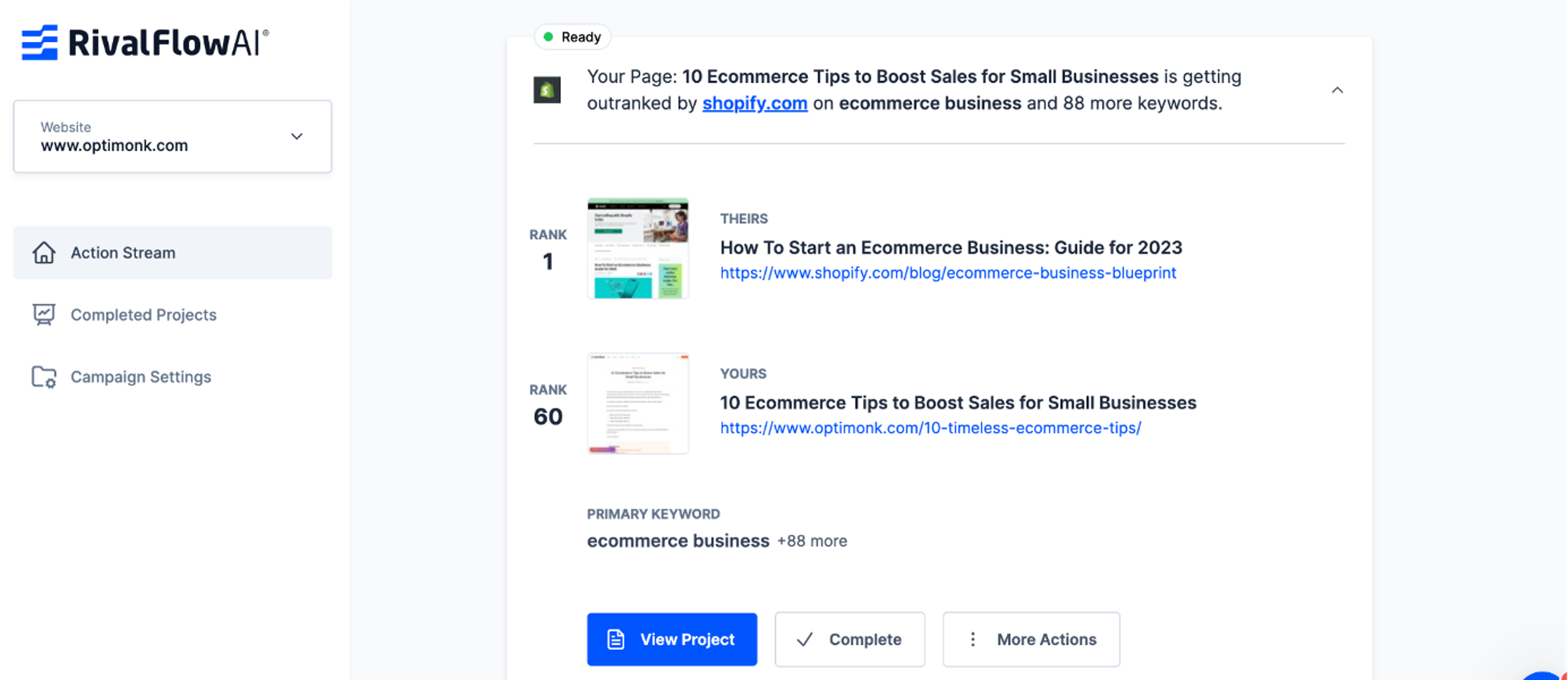 RivalFlow AI-powered tool for content optimization