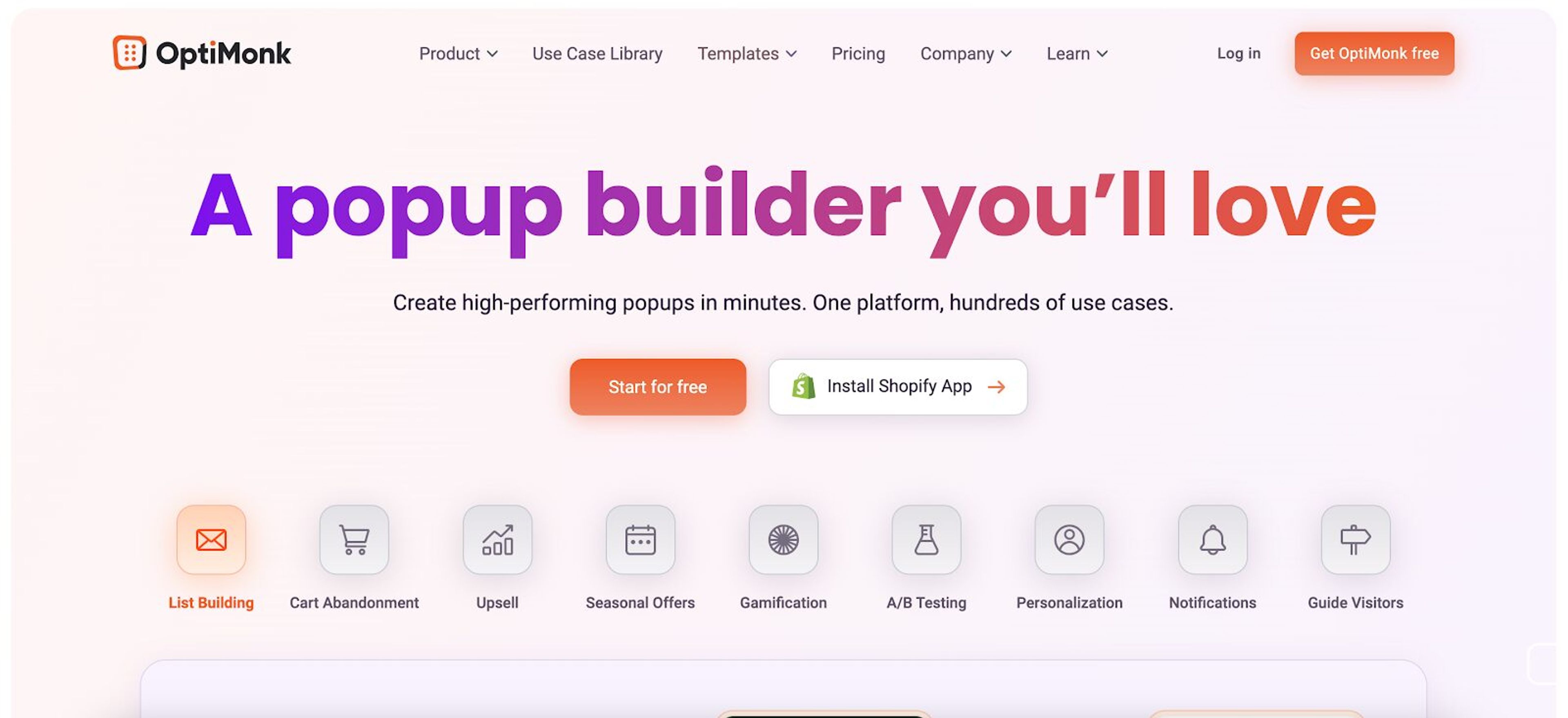 OptiMonk is a good alternative to Hello Bar, known for its versatile features to boost leads.