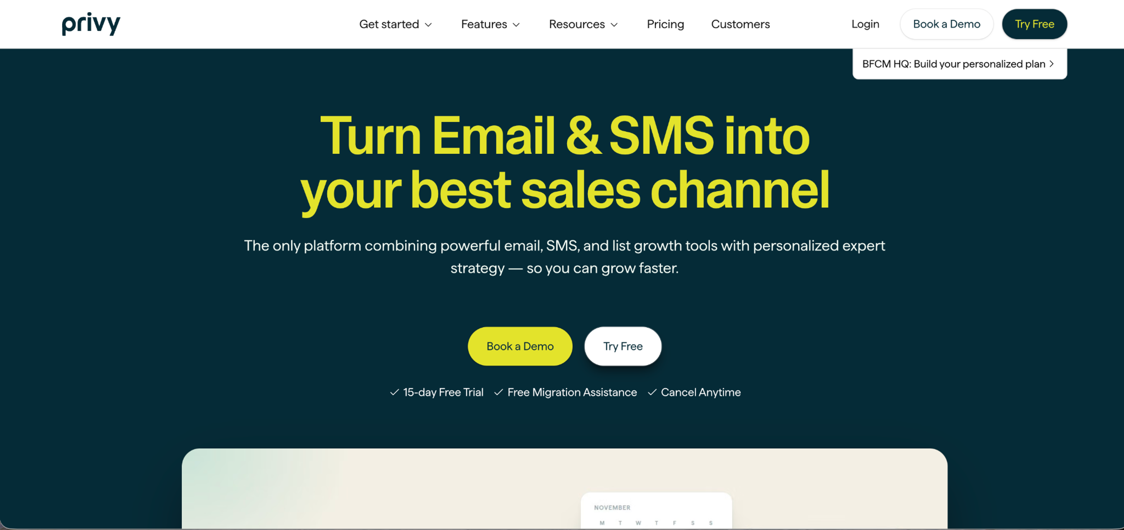 Privy homepage