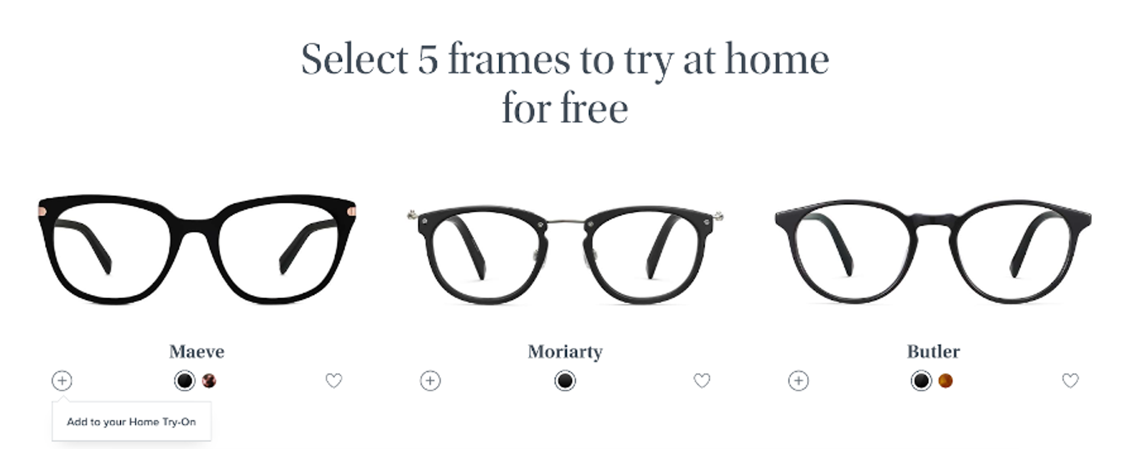 Zero-party data collection from Warby Parker