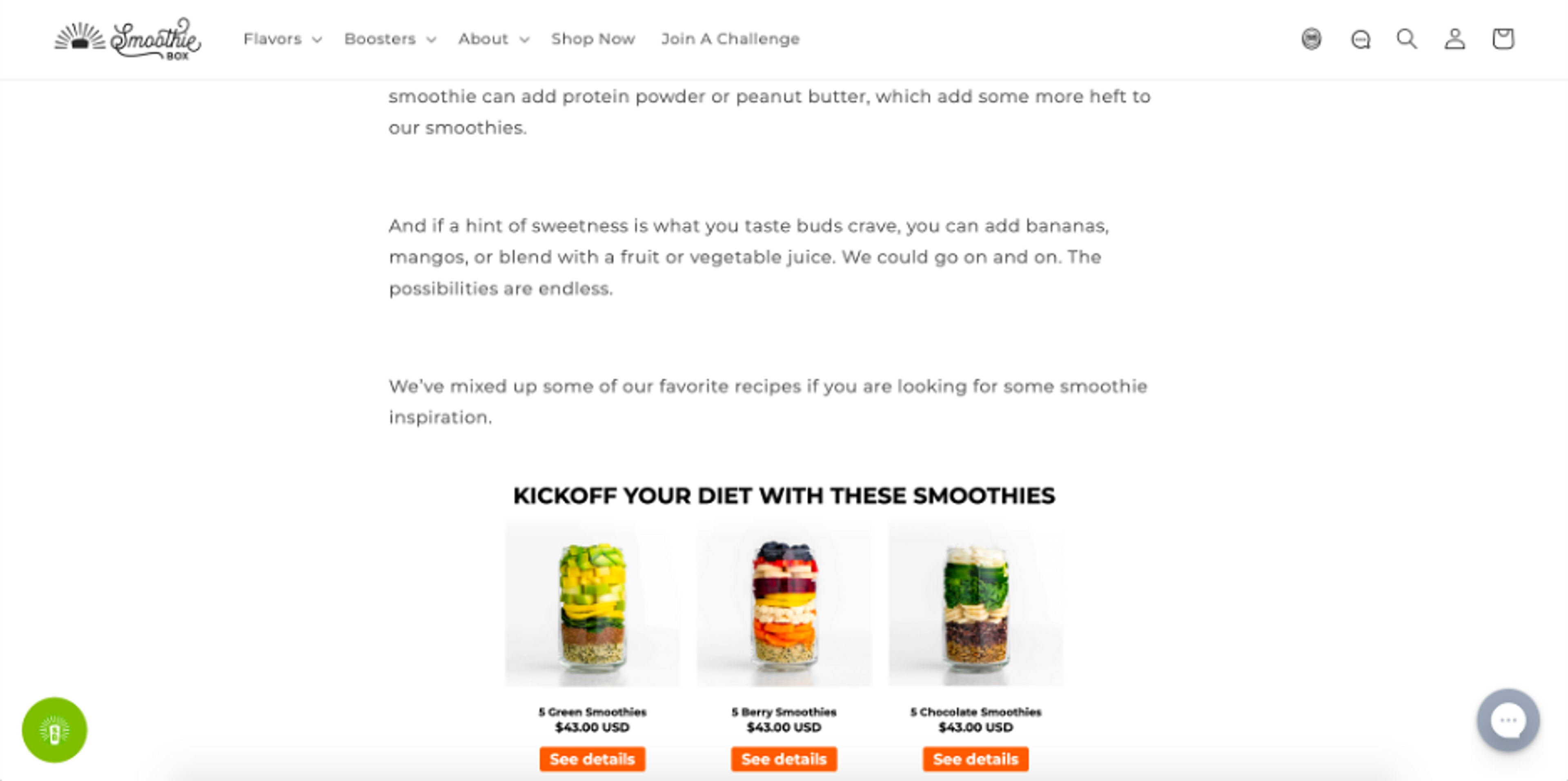 Embedded content product recommendation example