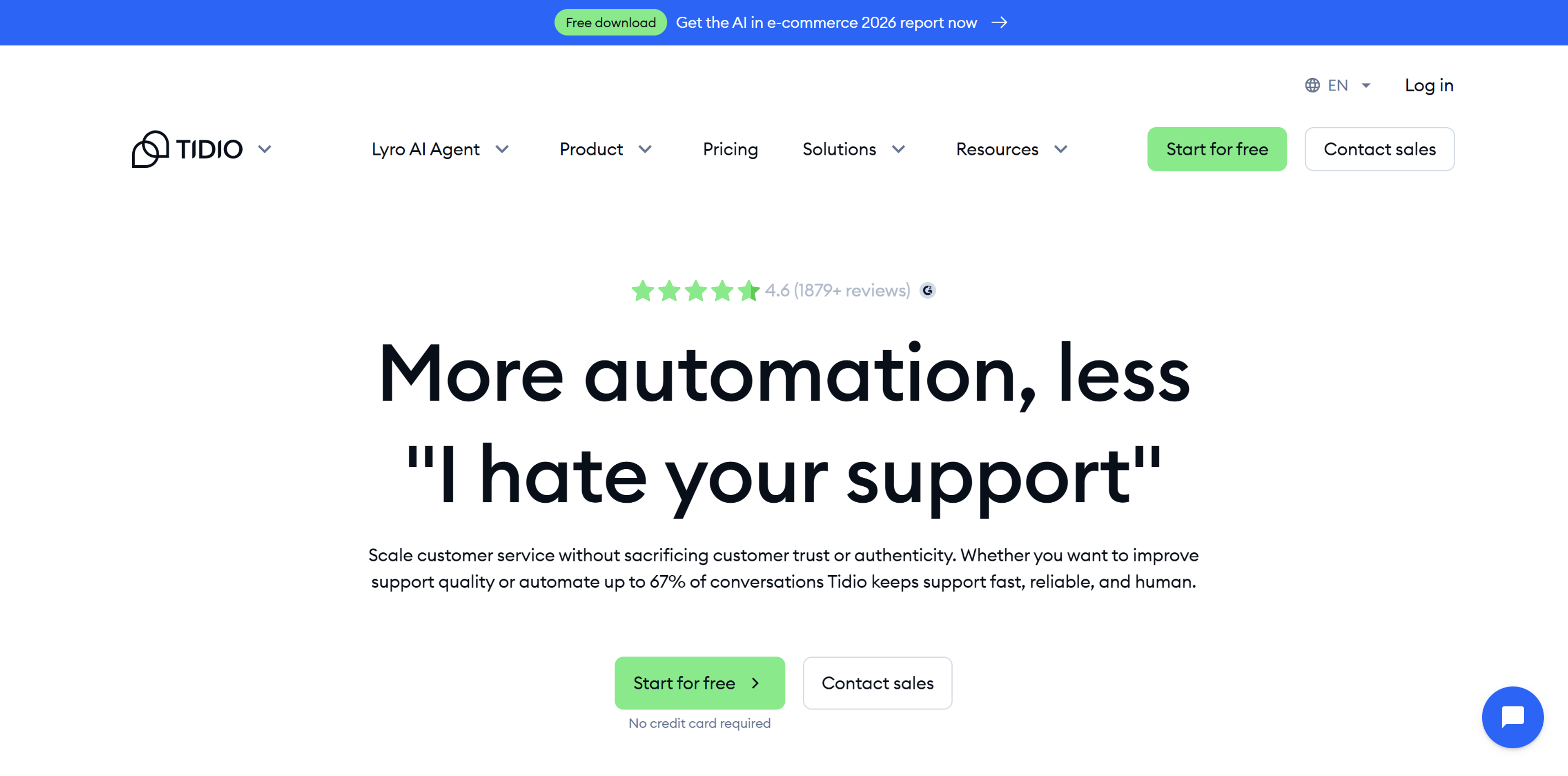 Tidio AI chatbot and automations platform
