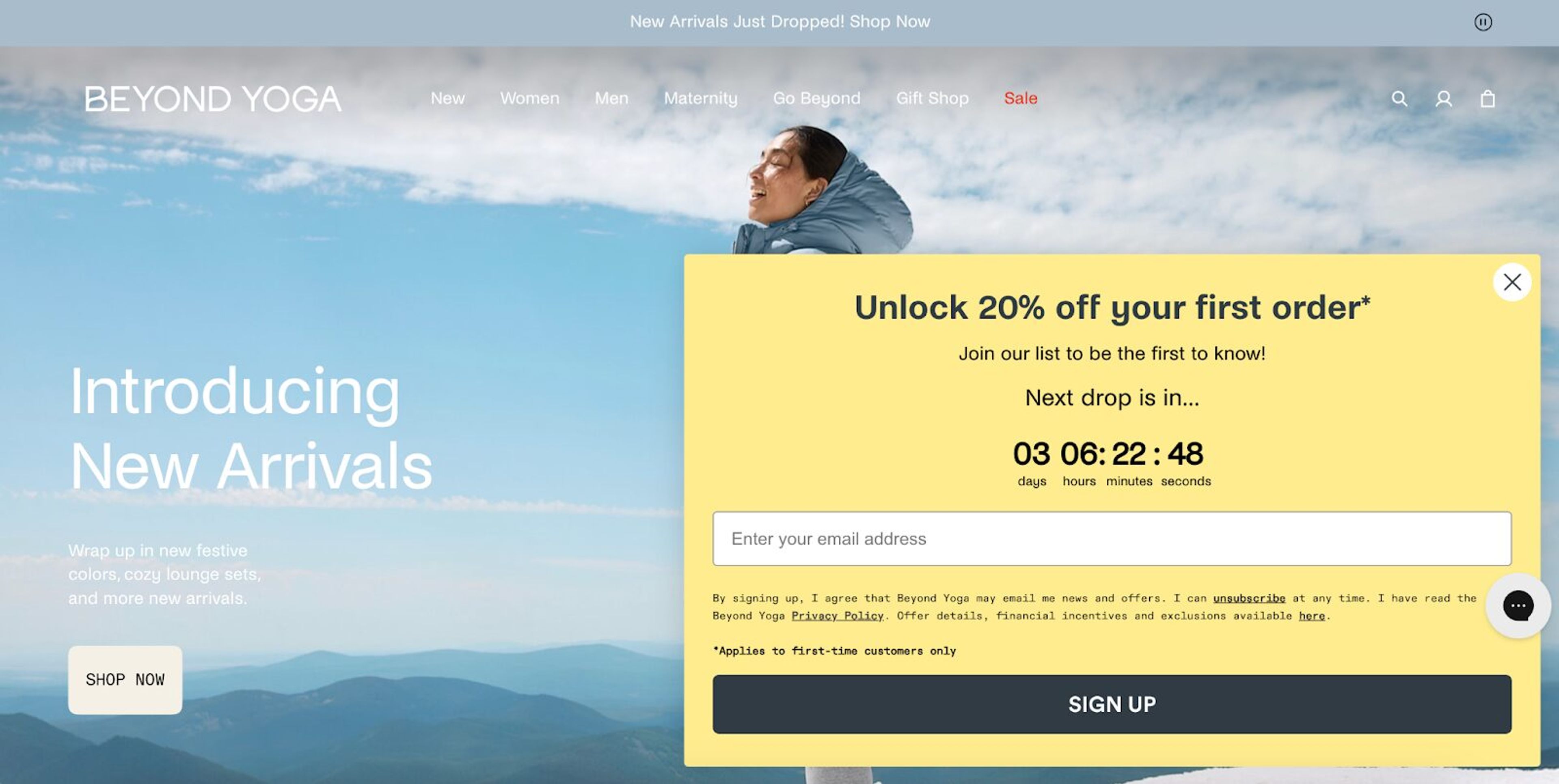 They also run another popup.