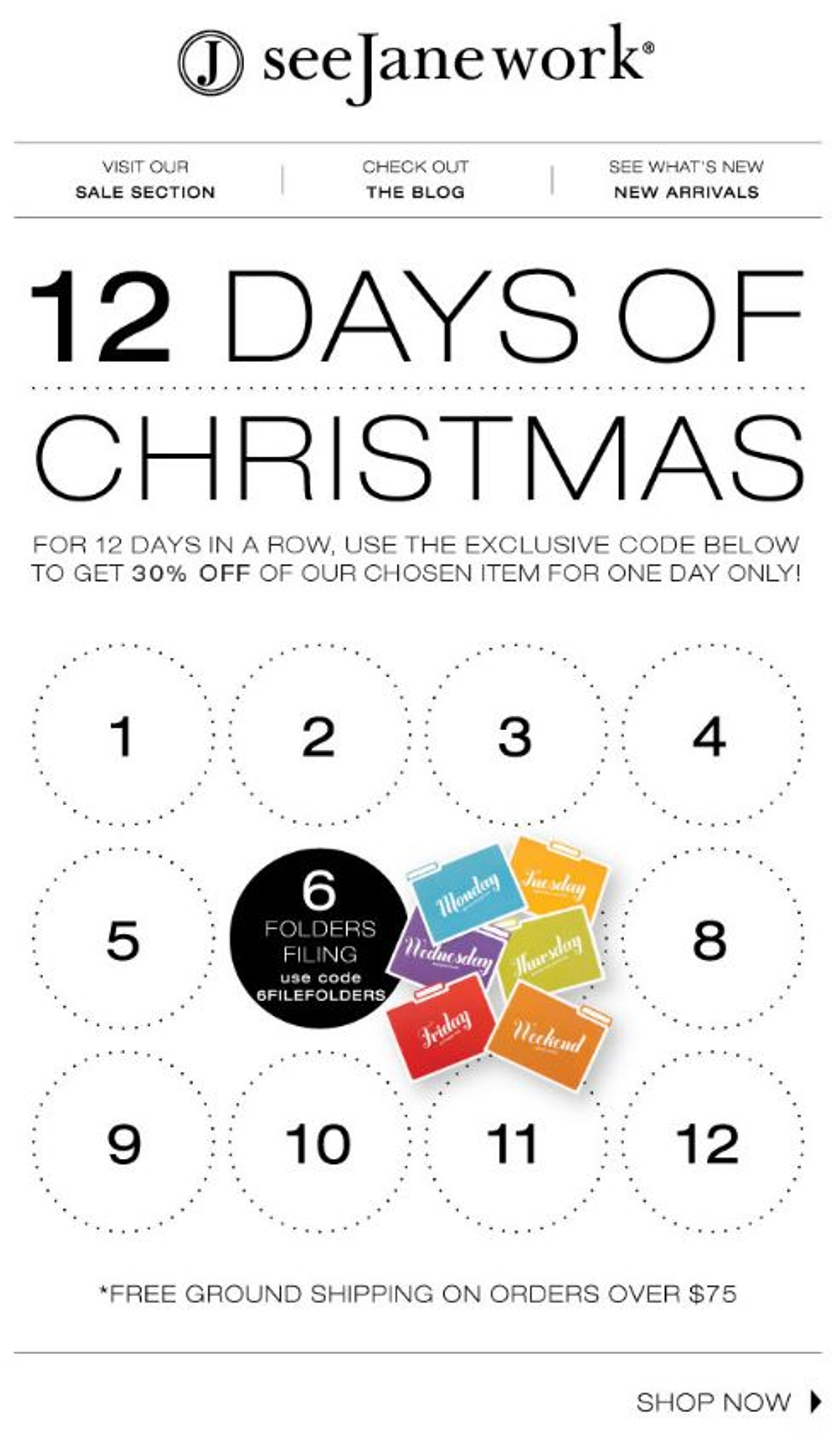 See Jane Work 12 days of Christmas campaign