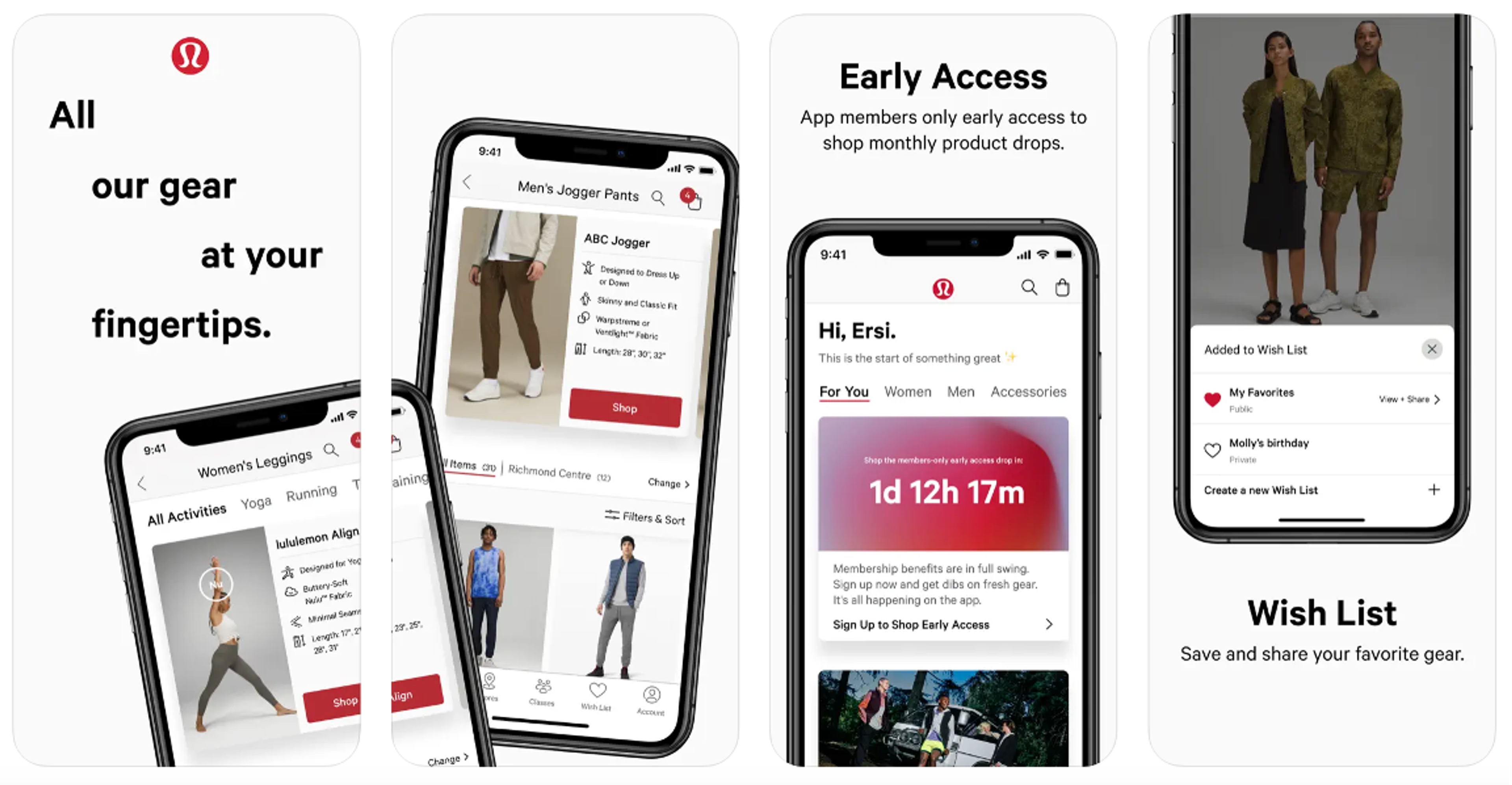 Lululemon mobile app
