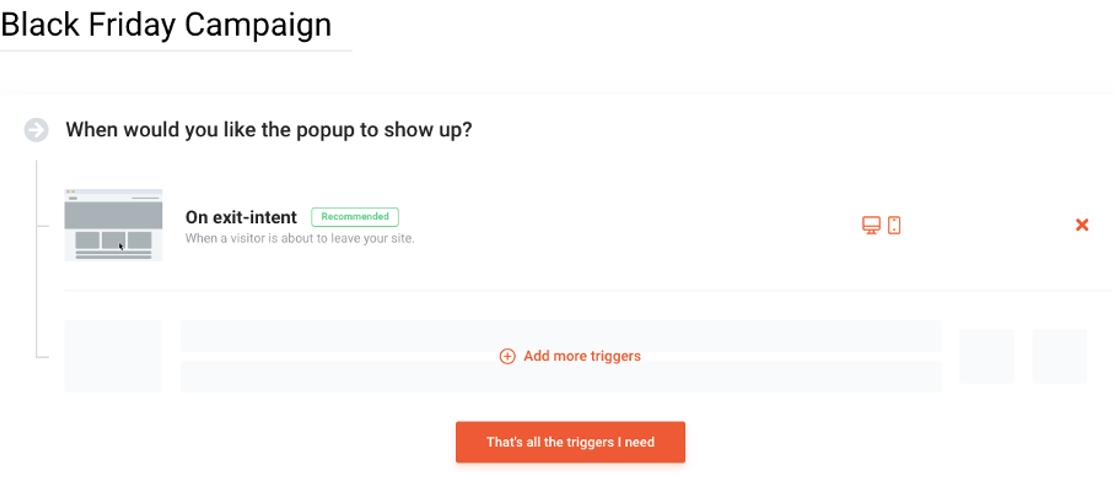 target your website traffic on exit intent