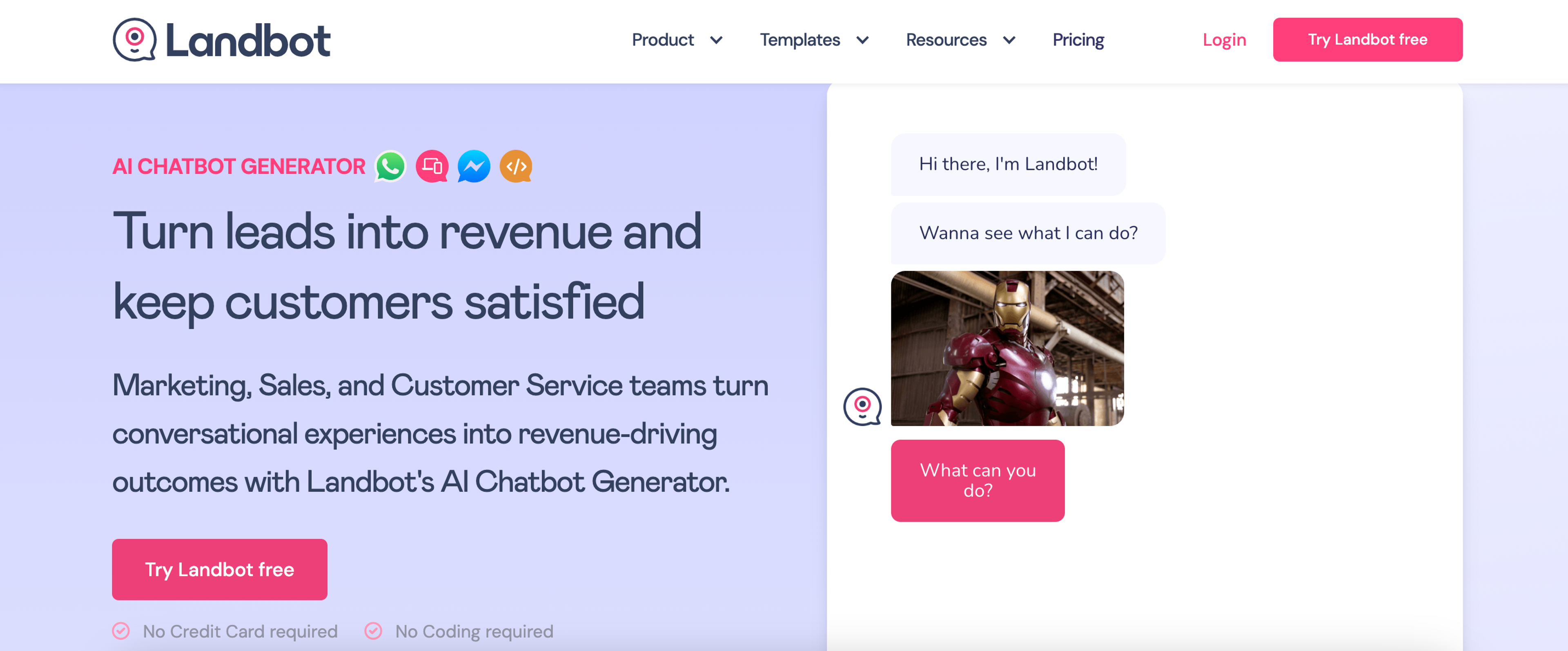 Landbot AI-powered chatbots