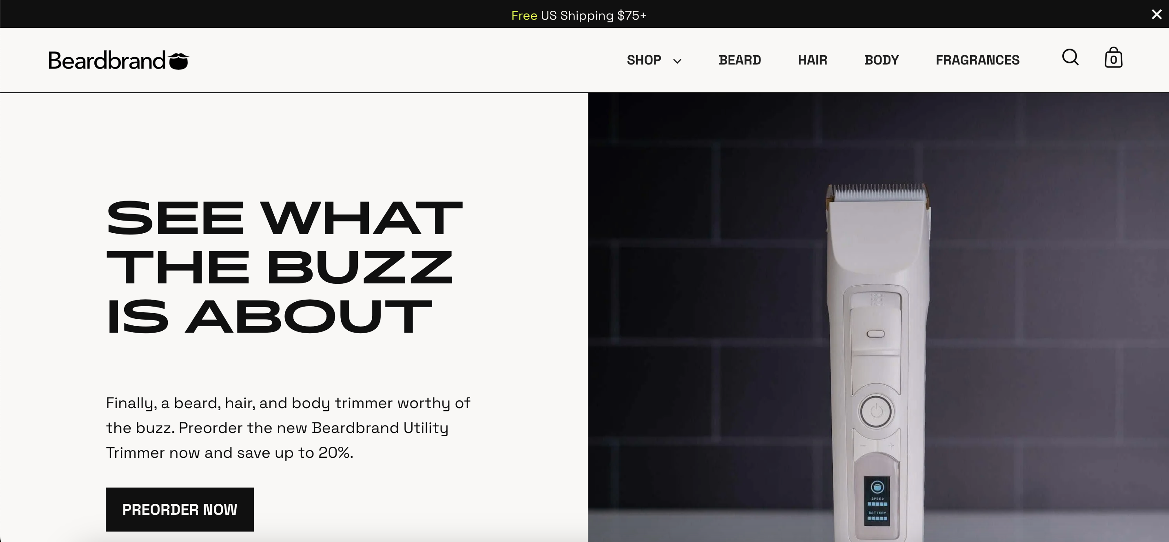 Beardbrand Shopify store