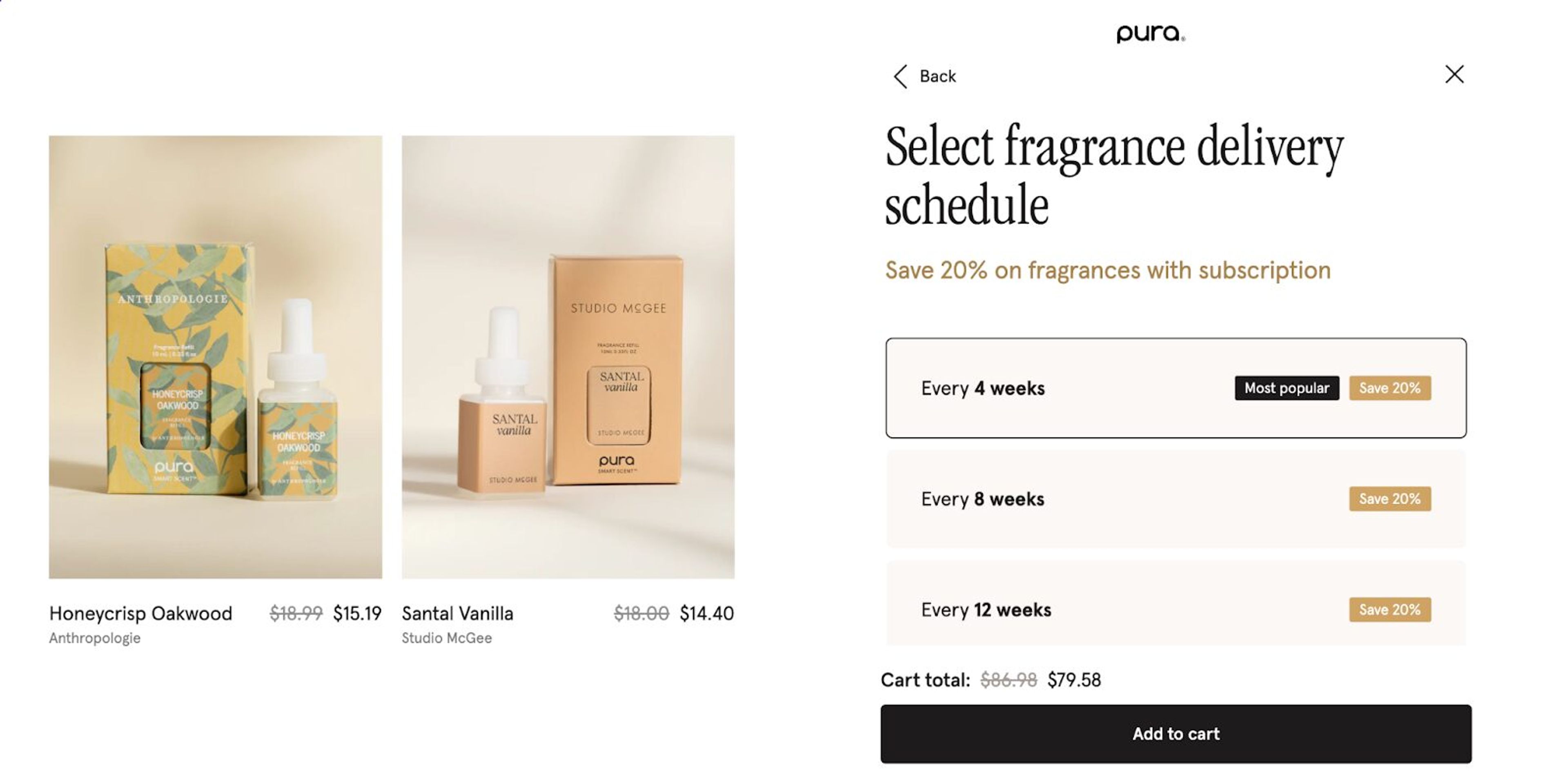 Select your fragrance