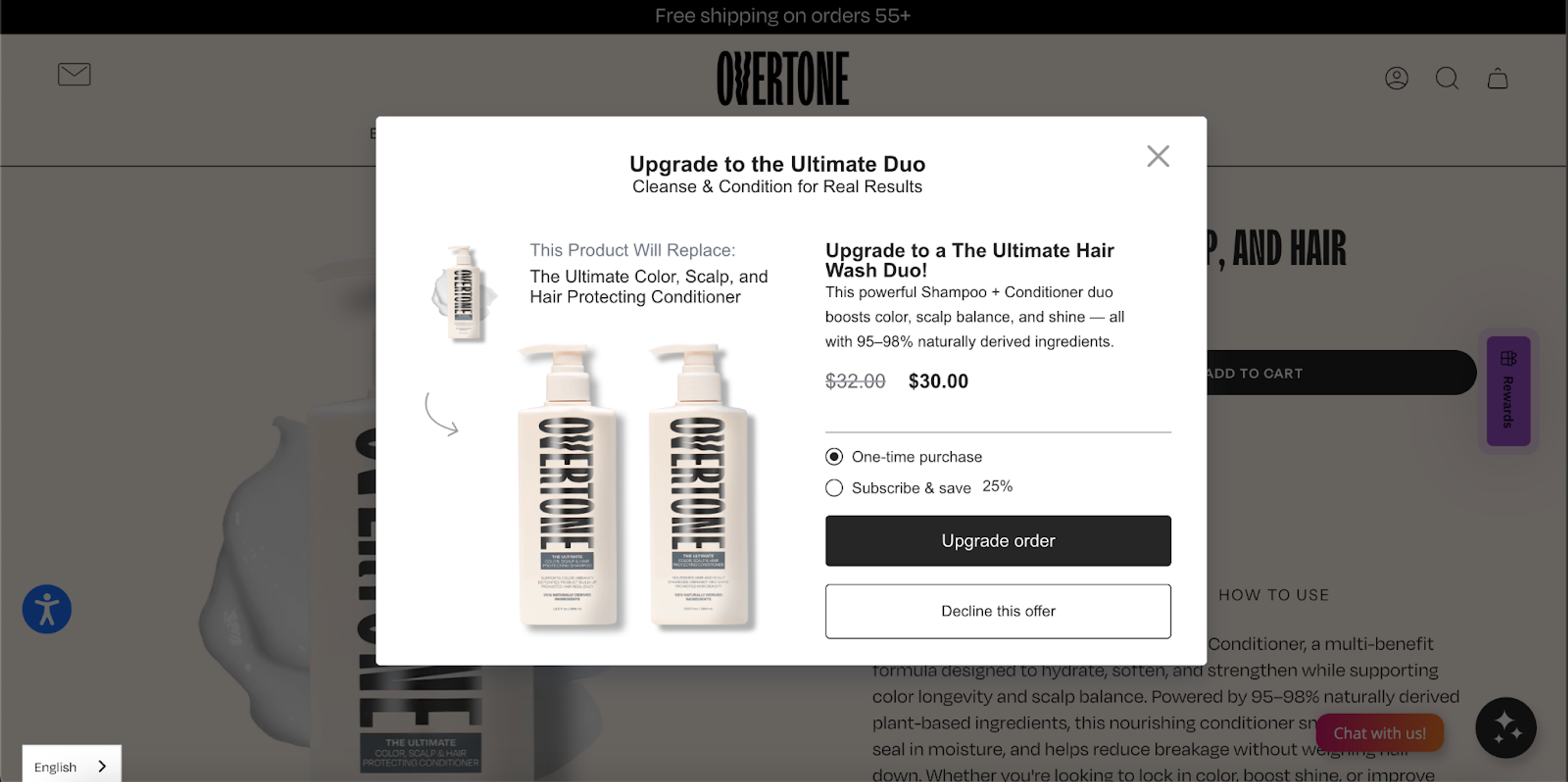 Overtone offer to “Upgrade to the Ultimate Duo"