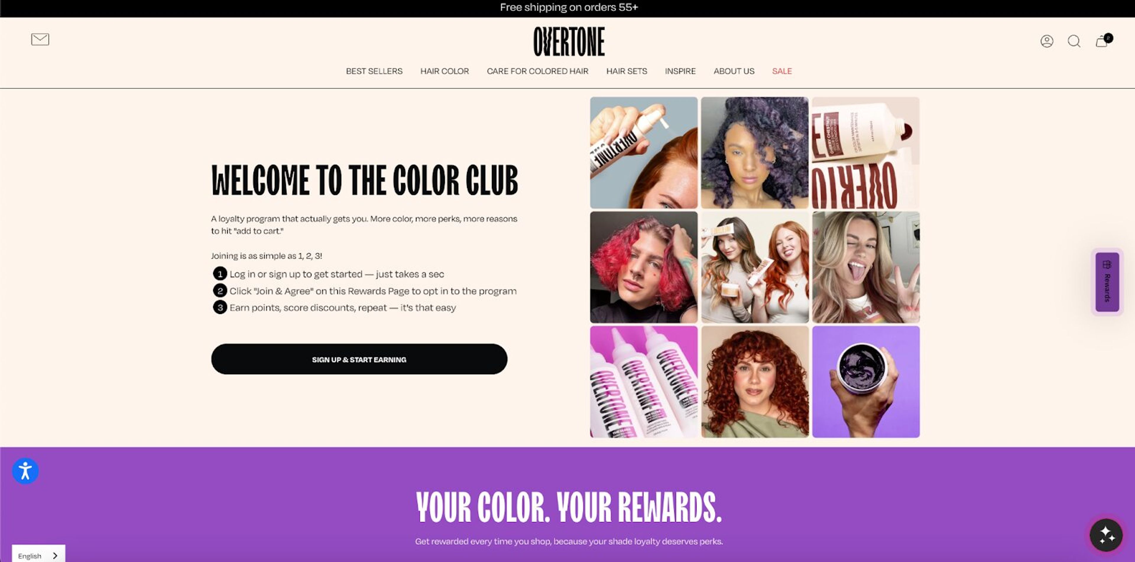 Overtone also has a club membership.