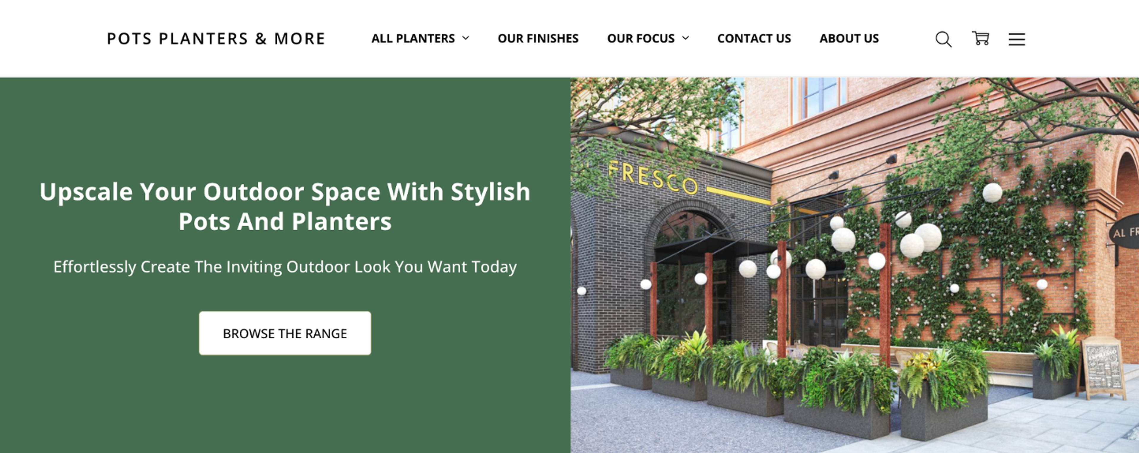 Pots, Planters &amp; More website