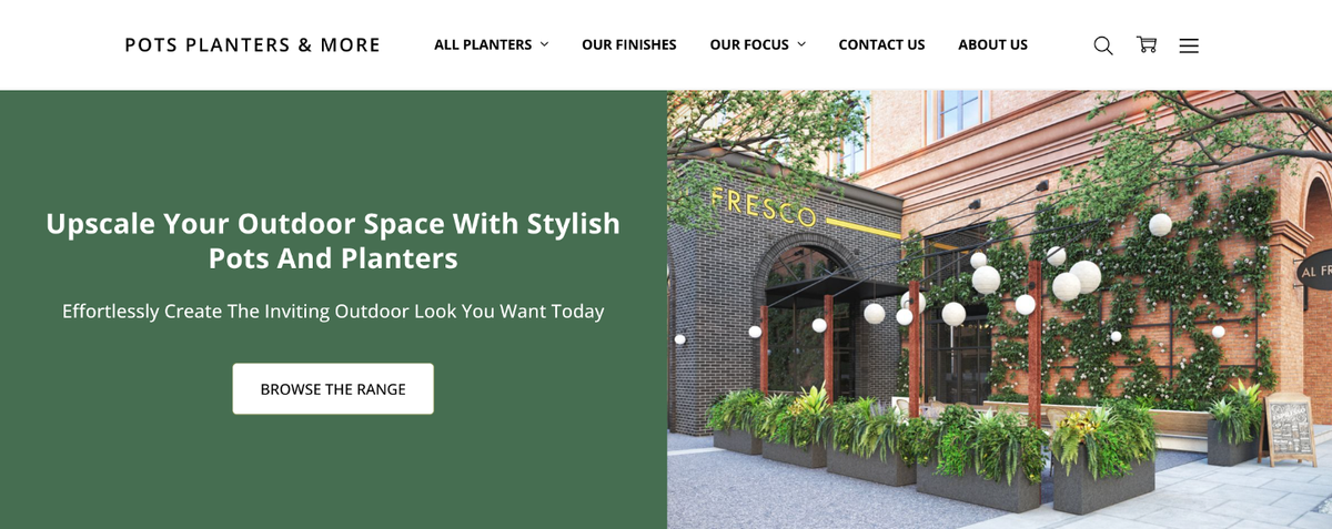 Pots, Planters & More website