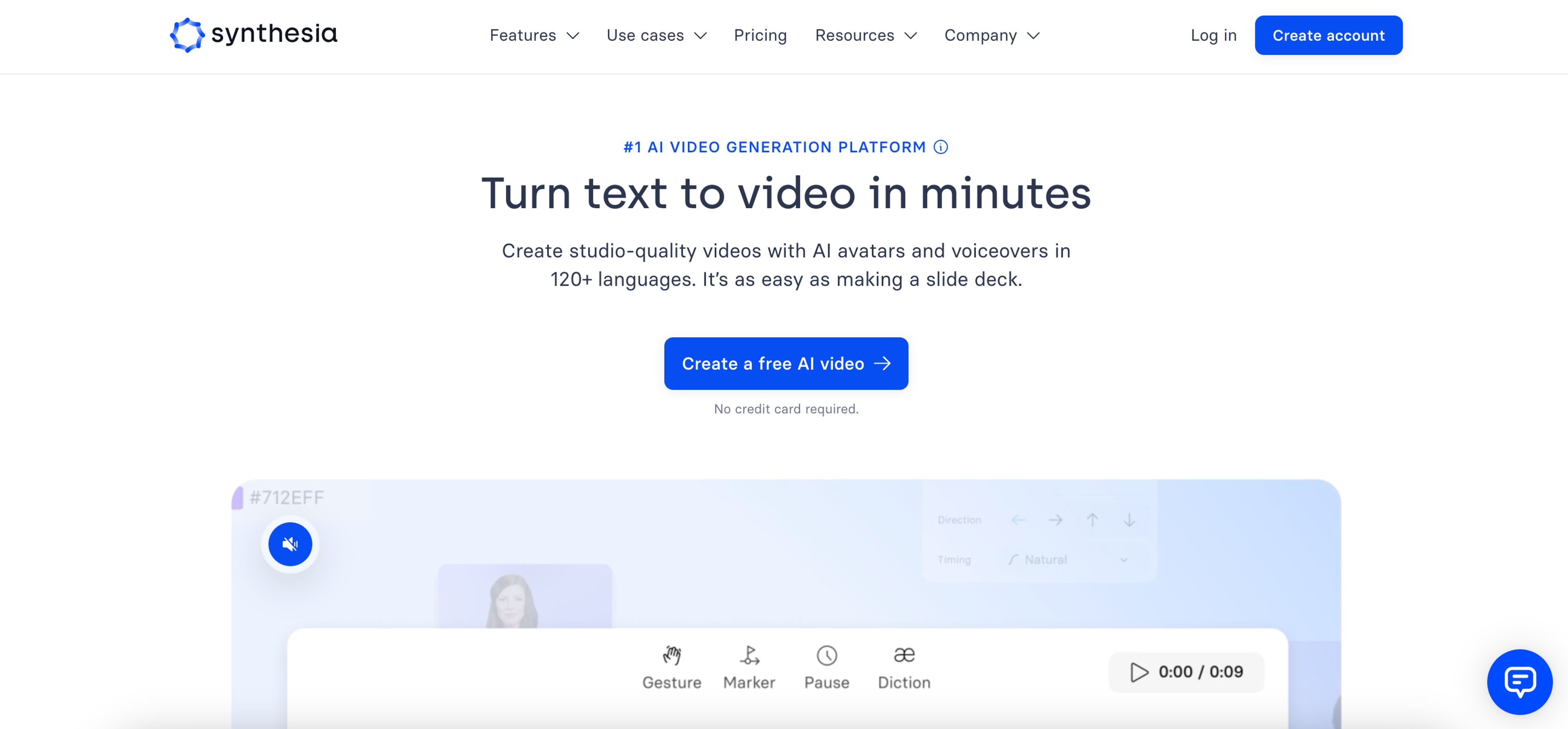 Synthesia turning text into videos
