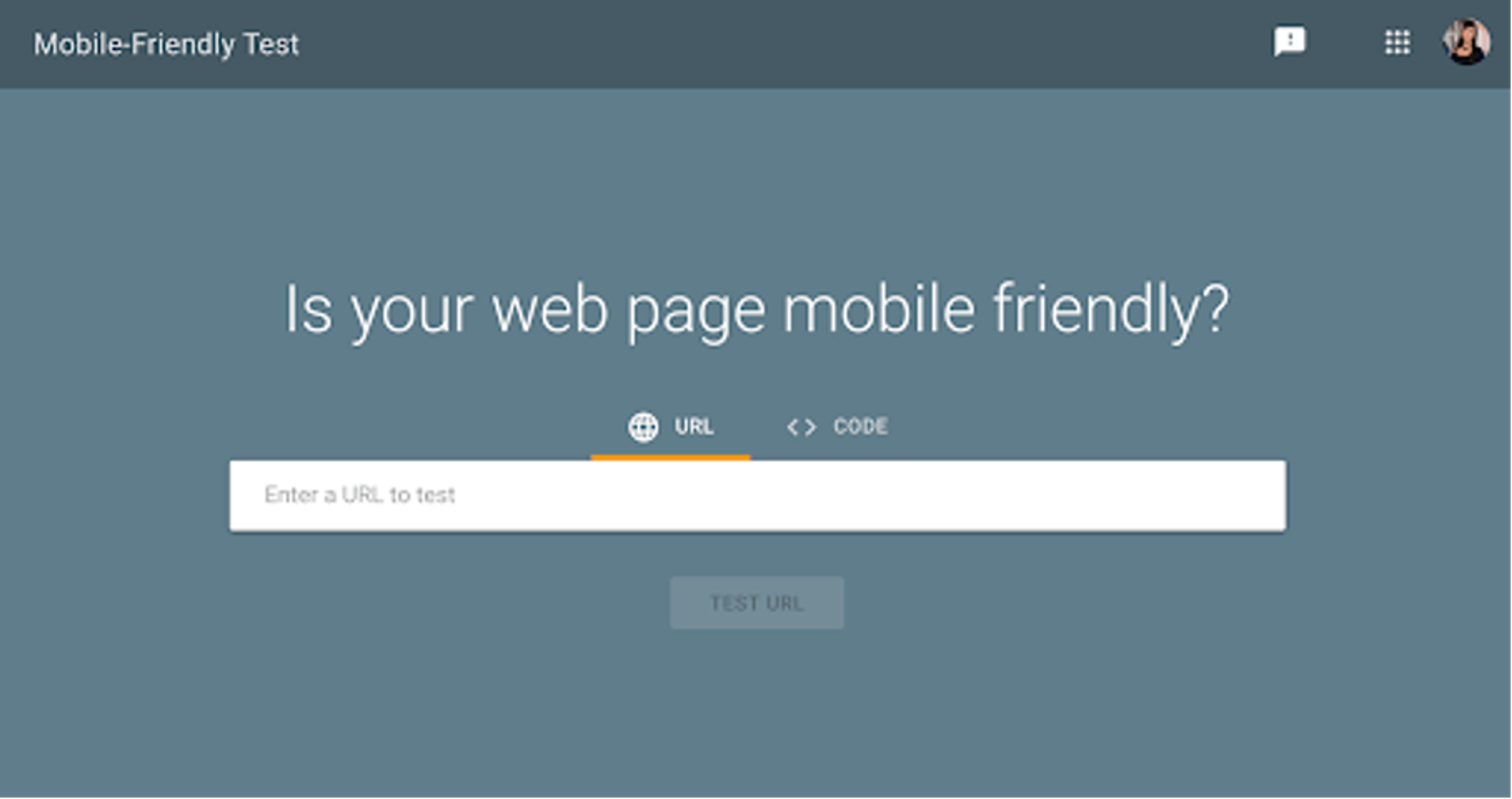 Mobile-friendly test