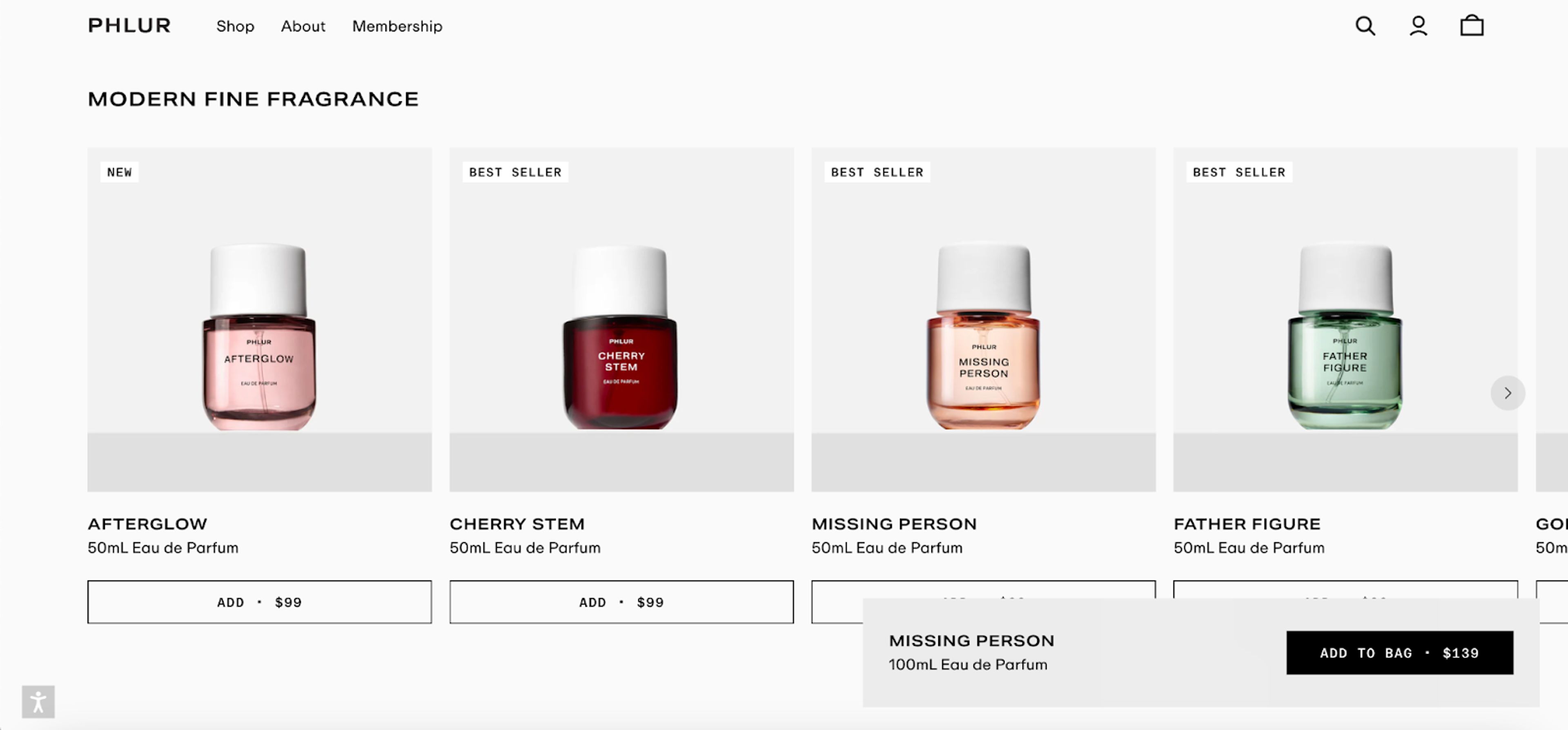 Product recommendations on the product page