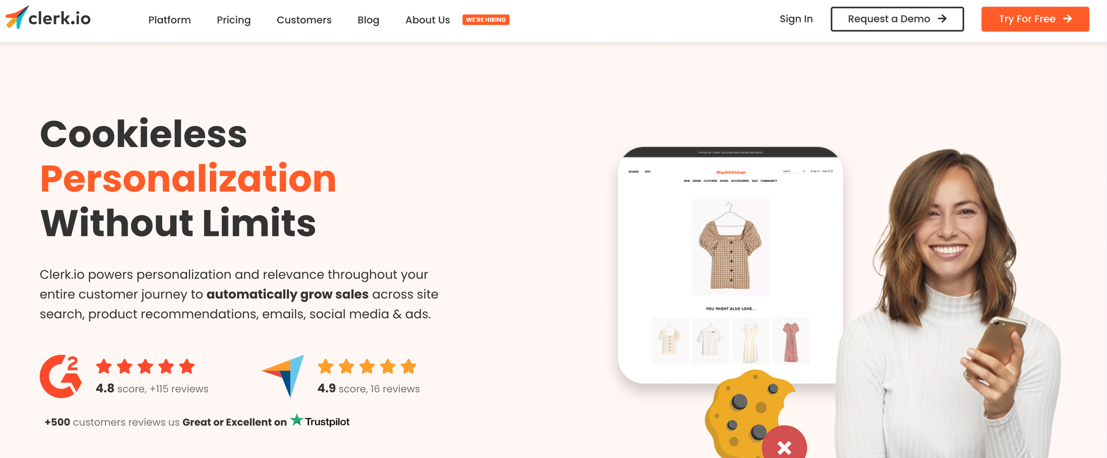 Clerk.io ecommerce personalization tool
