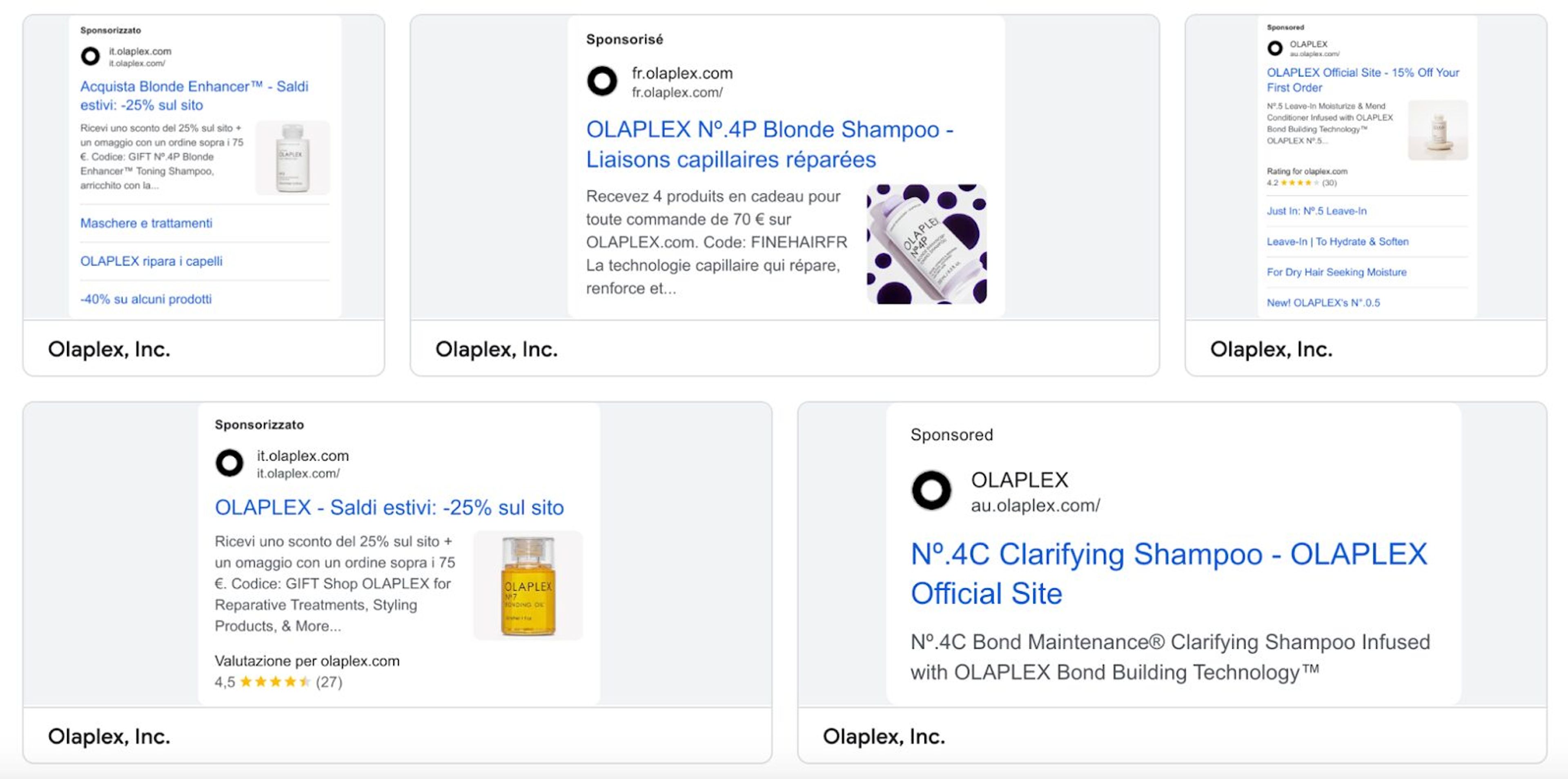 Olaplex Google Ads