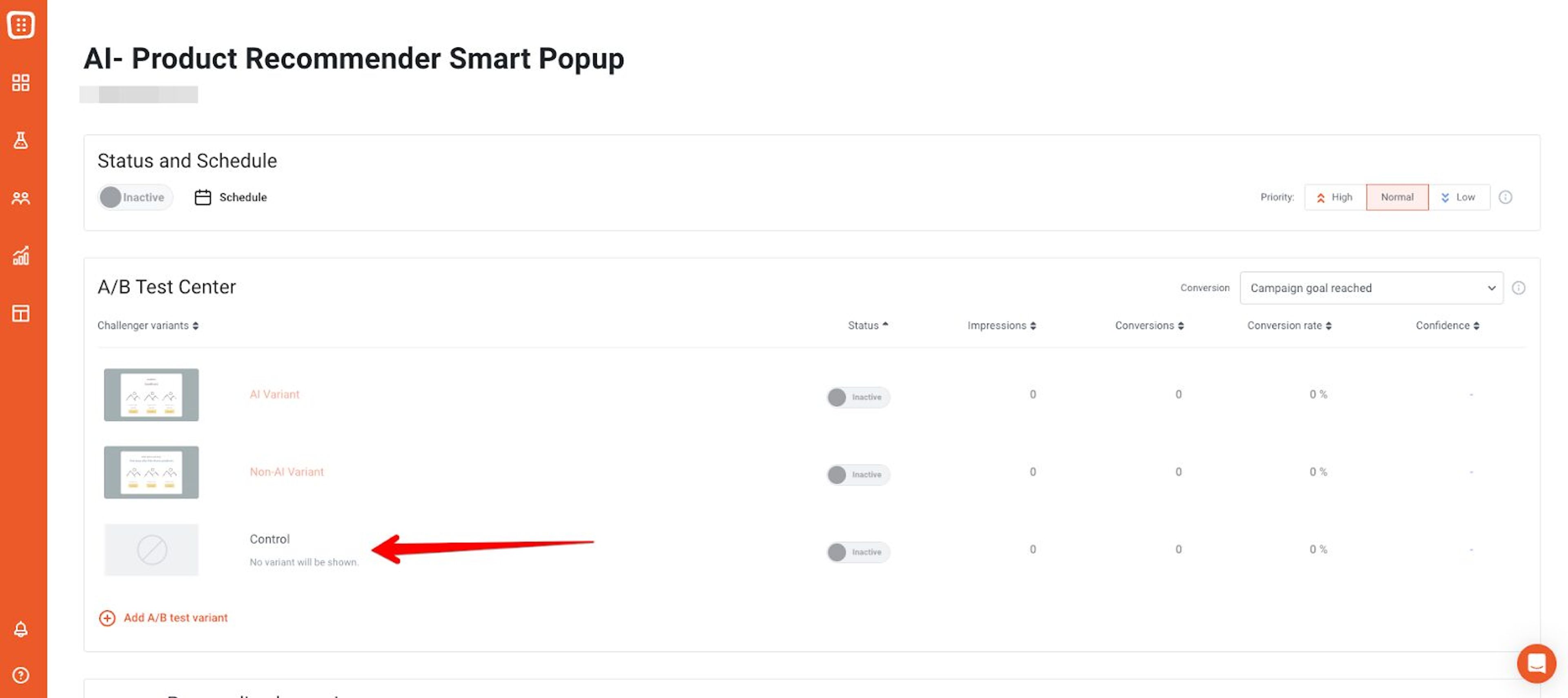 AI product recommendation smart popup