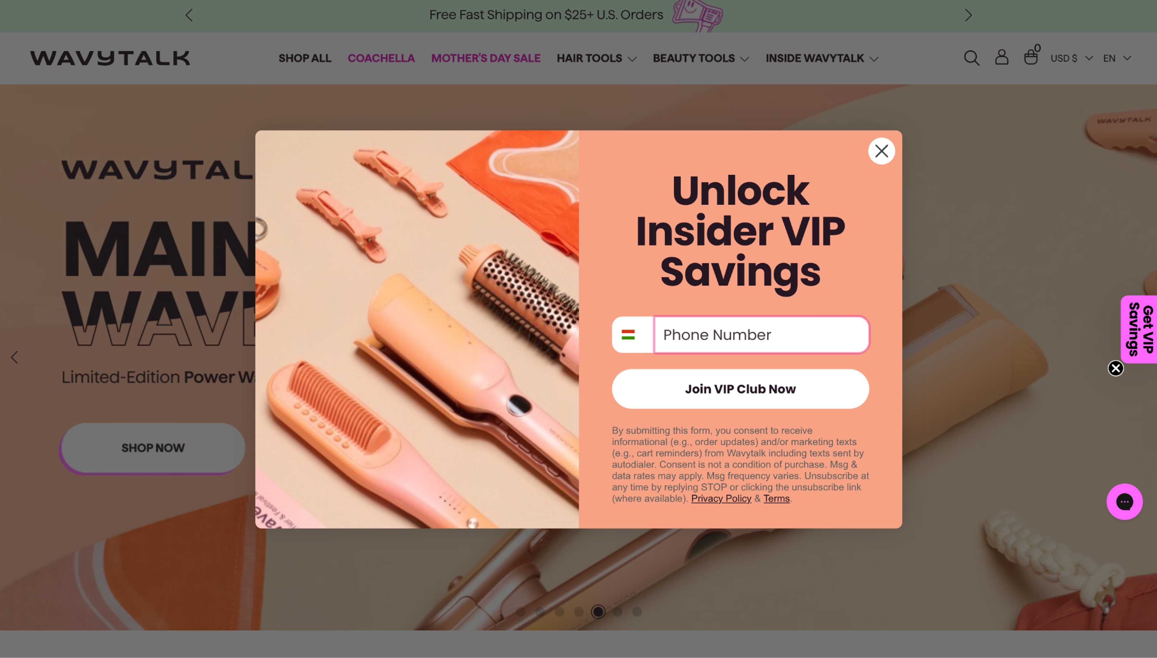 Wavytalk multi-step popup: second page