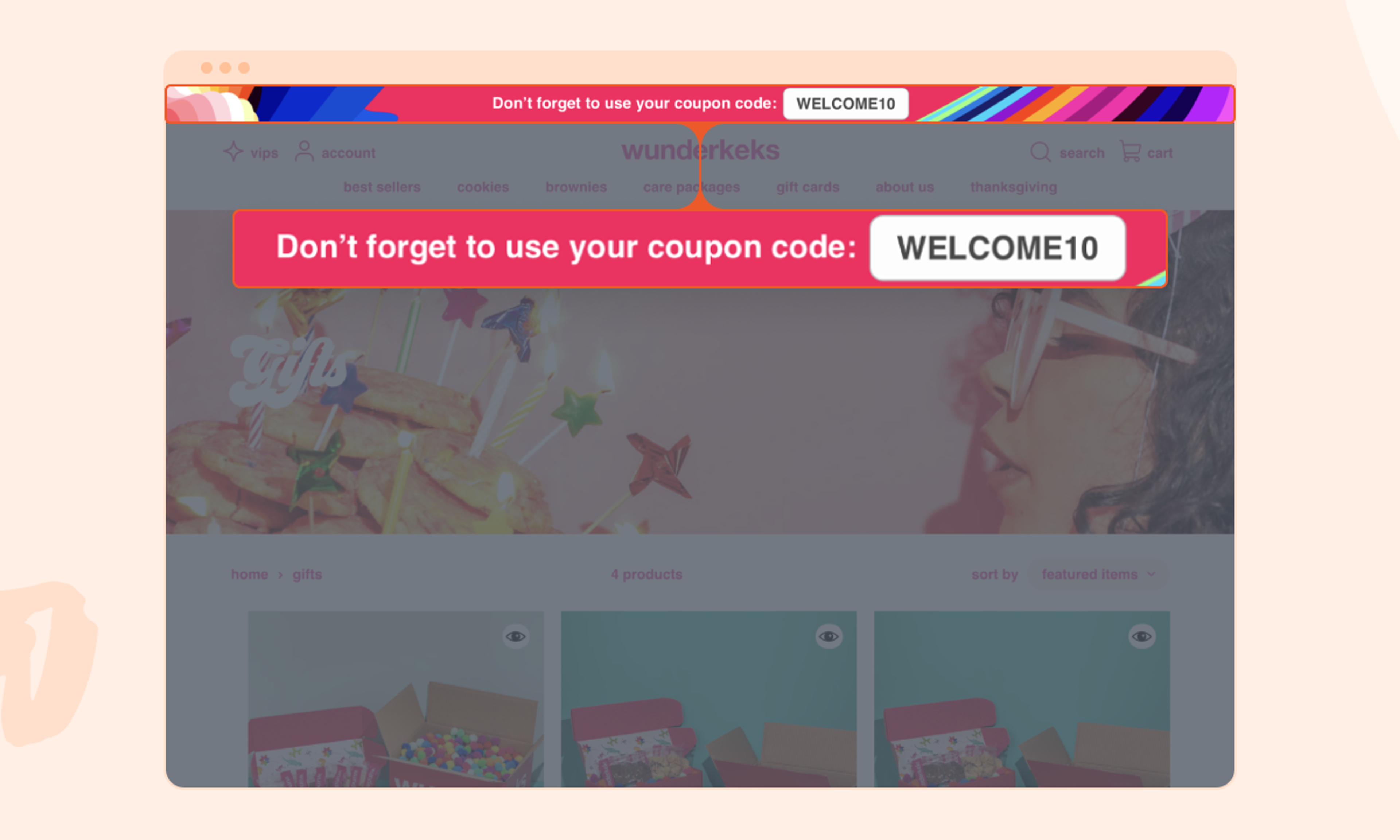 Remind users of their coupons