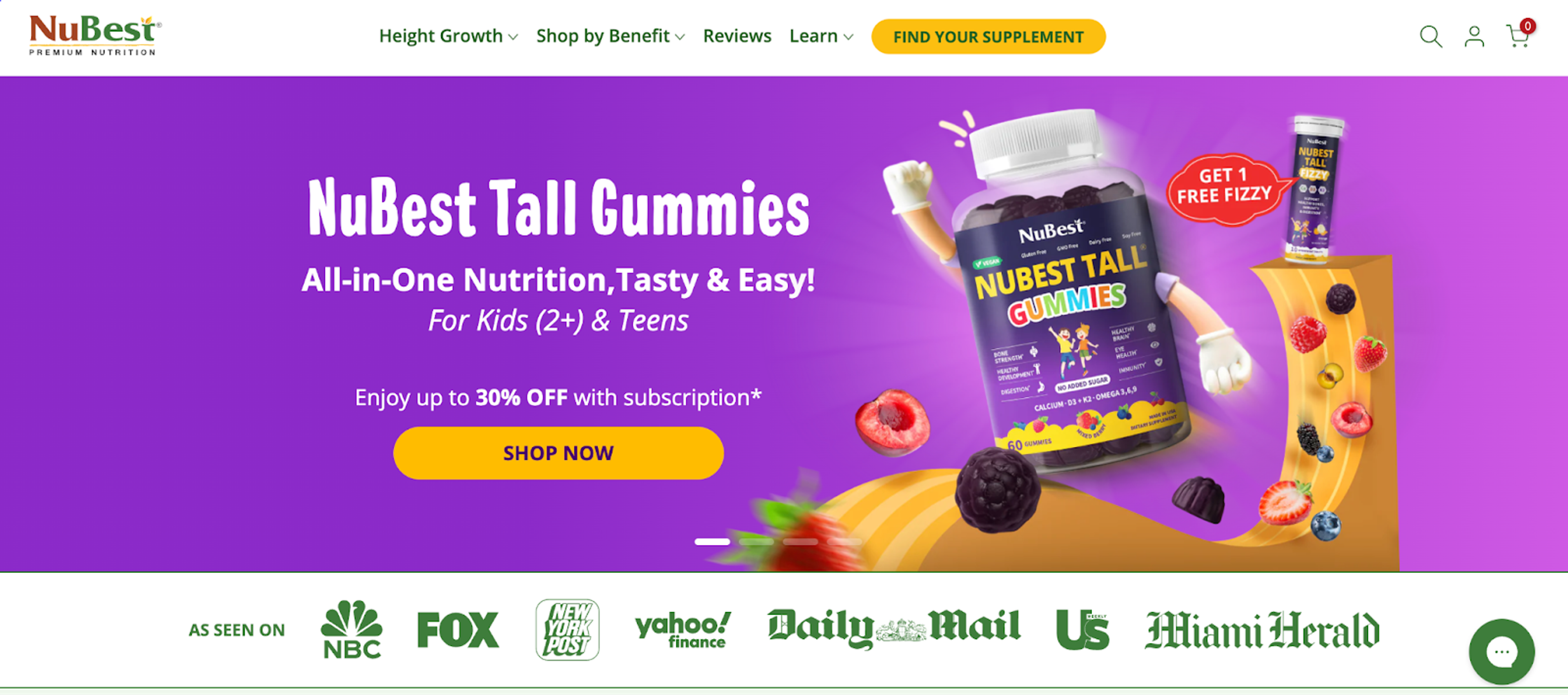 NuBest home page