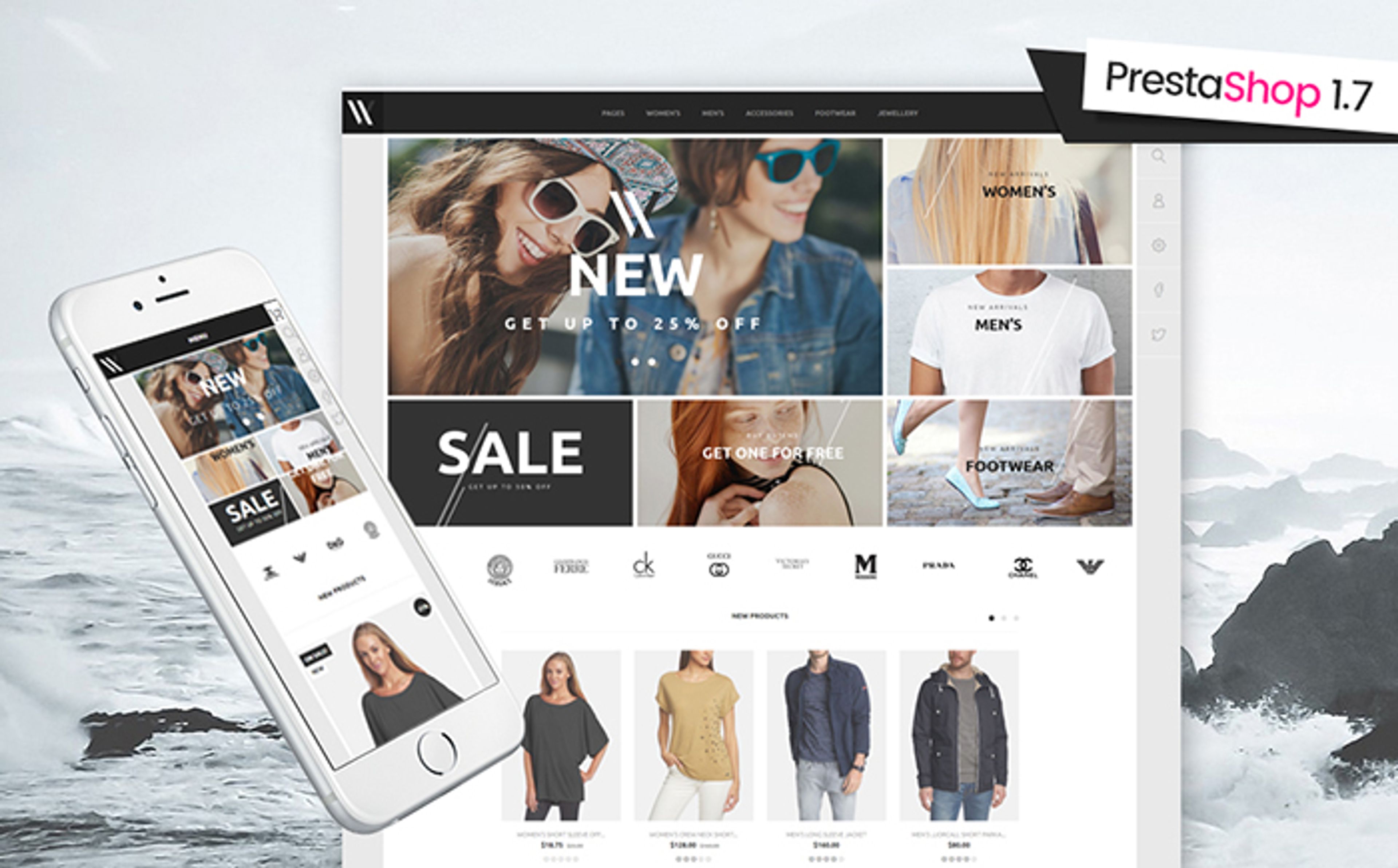 Content-focused ecommerce design template